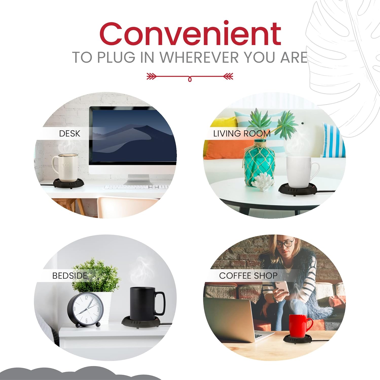 Candle Warmer TLate Safely Releases Scents Without a Flame- Used as Candle Jar Warmer, Candle Melter, Coffee Warmer, Mug Warmer, Cup Warmer in Your Home & Office (Black)