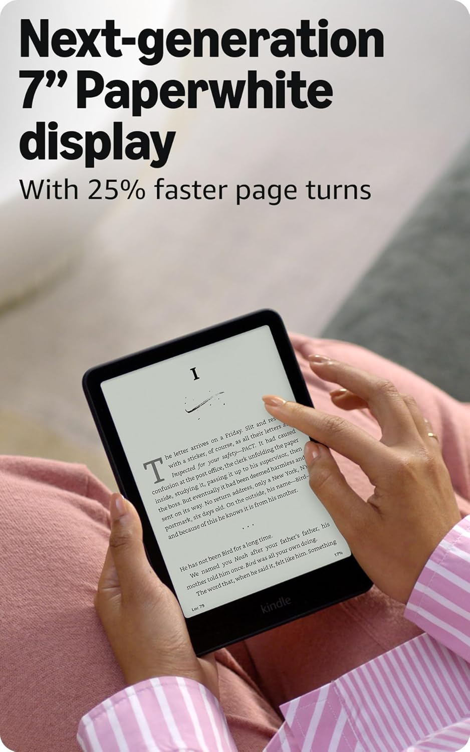 Amazon Kindle Paperwhite 16GB (newest model) – 20% faster, with new 7" glare-free disTLay and weeks of battery life – Black
