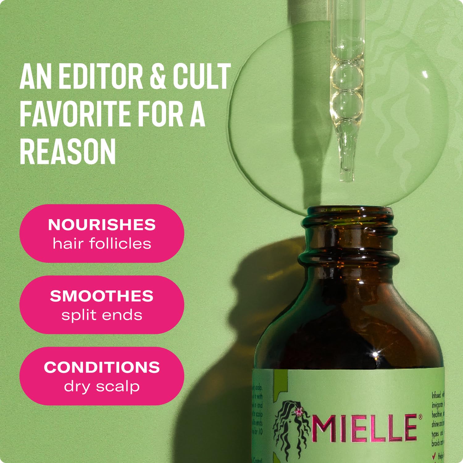 Mielle Organics Rosemary & Mint Hair Oil - Strengthening Biotin Oil Infused Frizzy & Damaged Hair Care - STLit Ends & Dry Scalp Treatment to Support Longer, Healthier Strands, 2 Ounce