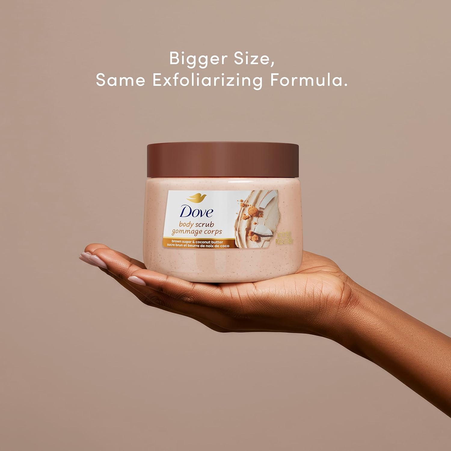 Dove Brown Sugar and Coconut Butter Body Scrub Exfoliates and DeeTLy Nourishes for Smooth, Radiant Skin 15 oz