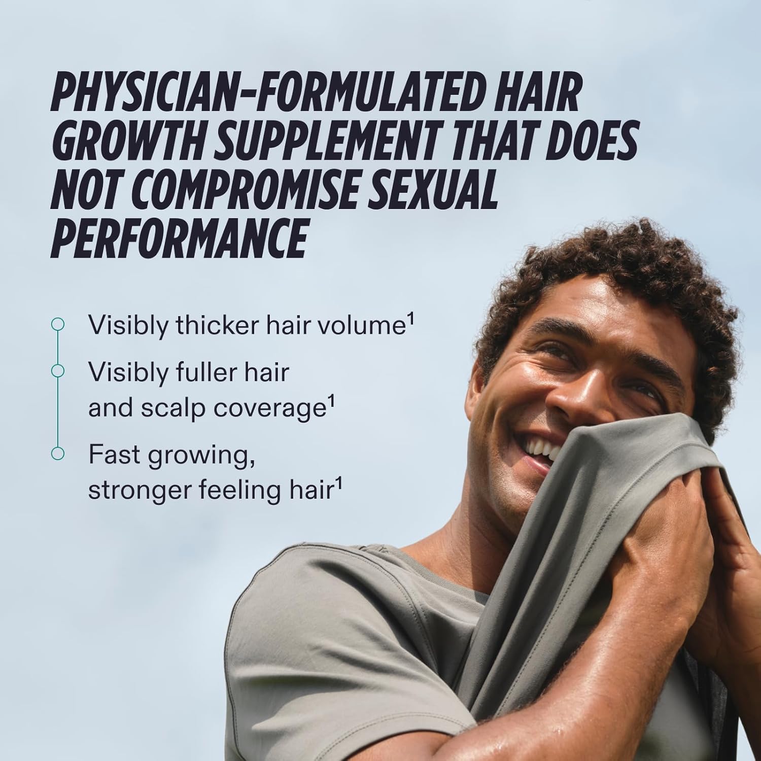 Nutrafol Men's Hair Growth SupTLements, Clinically Tested for Visibly Thicker Hair and Scalp Coverage, Dermatologist Recommended - 1 Month SupTLy, 1 Refill Pouch
