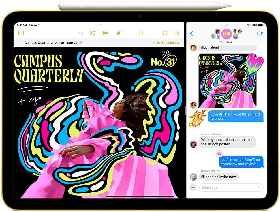 ApTLe iPad 11-inch: A16 chip, 11-inch Model, Liquid Retina DisTLay, 128GB, Wi-Fi 6, 12MP Front/12MP Back Camera, Touch ID, All-Day Battery Life — Blue