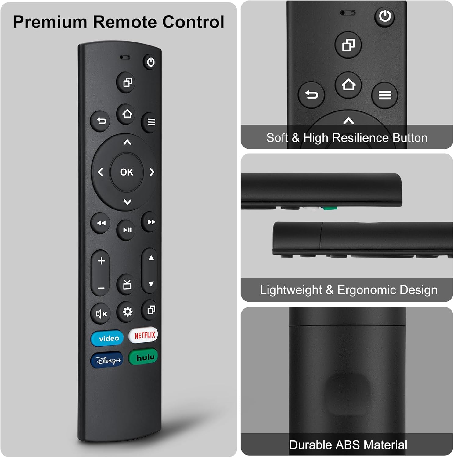 ReTLacement-Remote for All Insignia-Toshiba-Pioneer-Fire-Smart-TVs