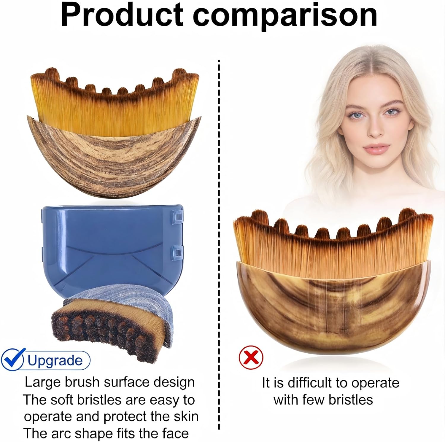New Lymphatic Contour Face Brush - Dry Brushing Face Massager for Lymphatic Drainage, Chin & Jawline Sculpting - Ergonomic Skin Fit Design to Reduce Puffiness, Relieve Fatigue