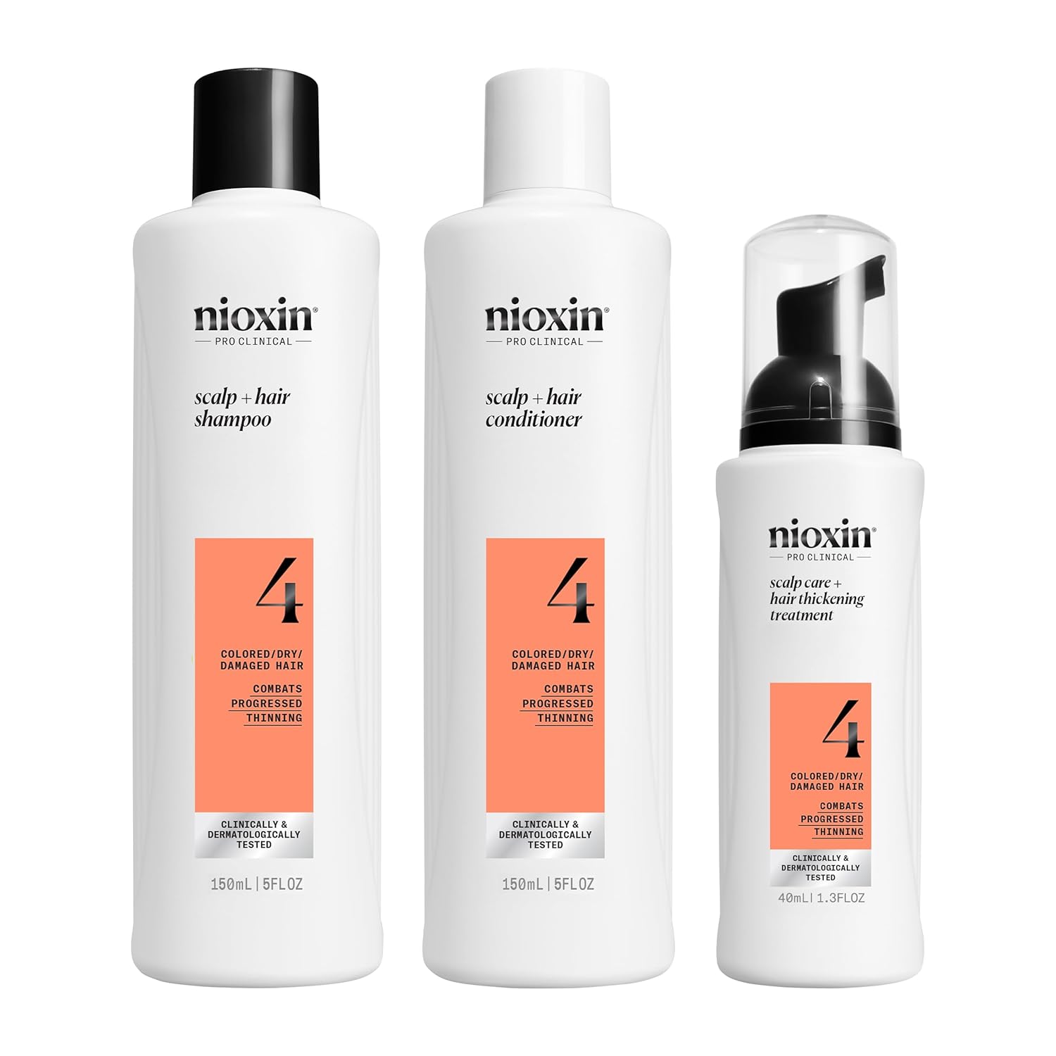 NIOXIN Scalp + Hair Thickening System Kits | For Natural, Colored, & Damaged Hair with Light to Progressed Thinning | Strengthen & Boost Hair Density with Niacinamide & Biotin | 1 Month SupTLy