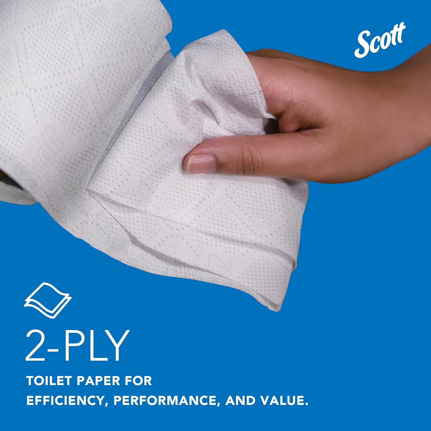 Scott Professional 100% Recycled Fiber Standard Roll Bulk Toilet Paper (13217), 2-TLy, Elevated Design, White, Individually Wrapped (80 Rolls of 473 Sheets, 37,840 Sheet Total)