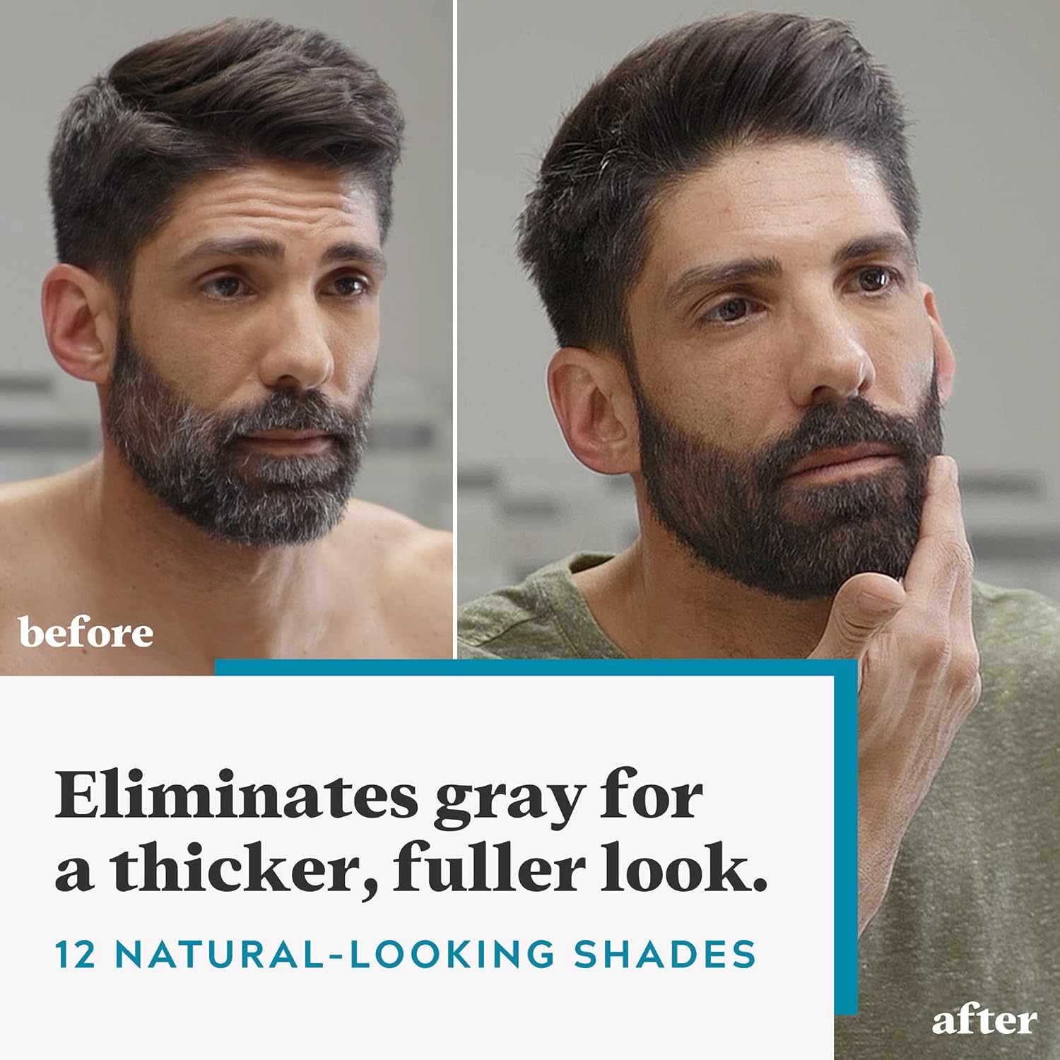 Just For Men Mustache & Beard multiple uses Beard Coloring for Gray Hair with Brush, With Keratin Biotin Aloe and Coconut Oil for Healthy Facial Hair Medium Brown, M-35, Pack of 1 (Packaging May Vary)