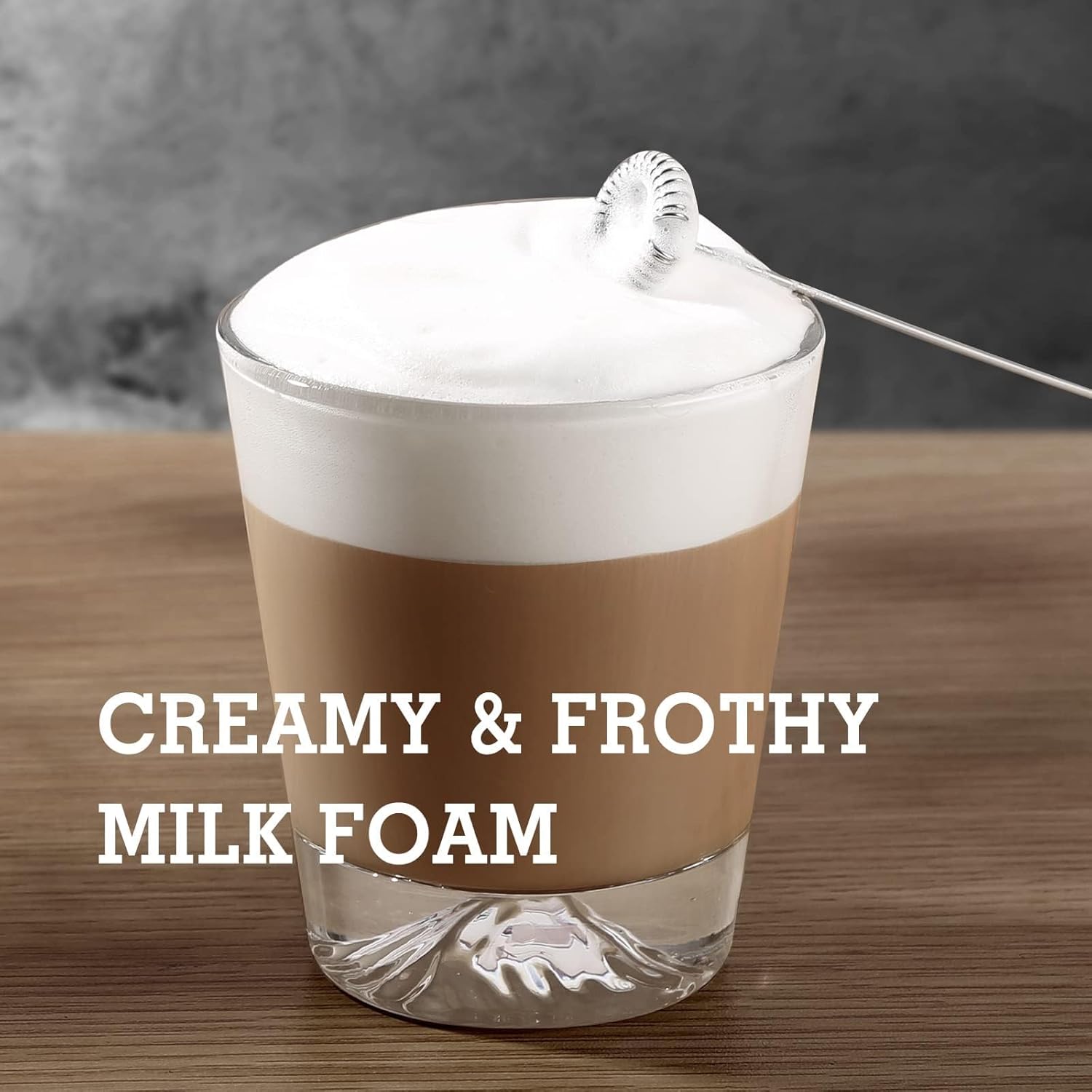 SIMTLETaste Milk Frother Handheld Battery Operated Electric Foam Maker, Drink Mixer with Stainless Steel Whisk and Stand for Cappuccino, Bulletproof Coffee, Latte