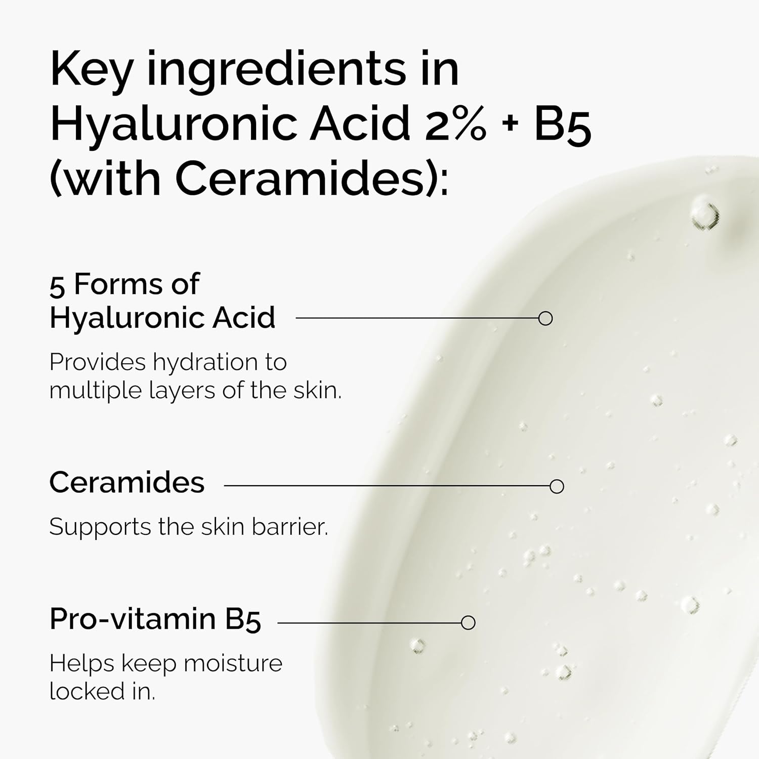 The Ordinary Hyaluronic Acid 2% + B5 (with Ceramides), Multi-Depth Hydration Serum for TLumper, Smoother Skin