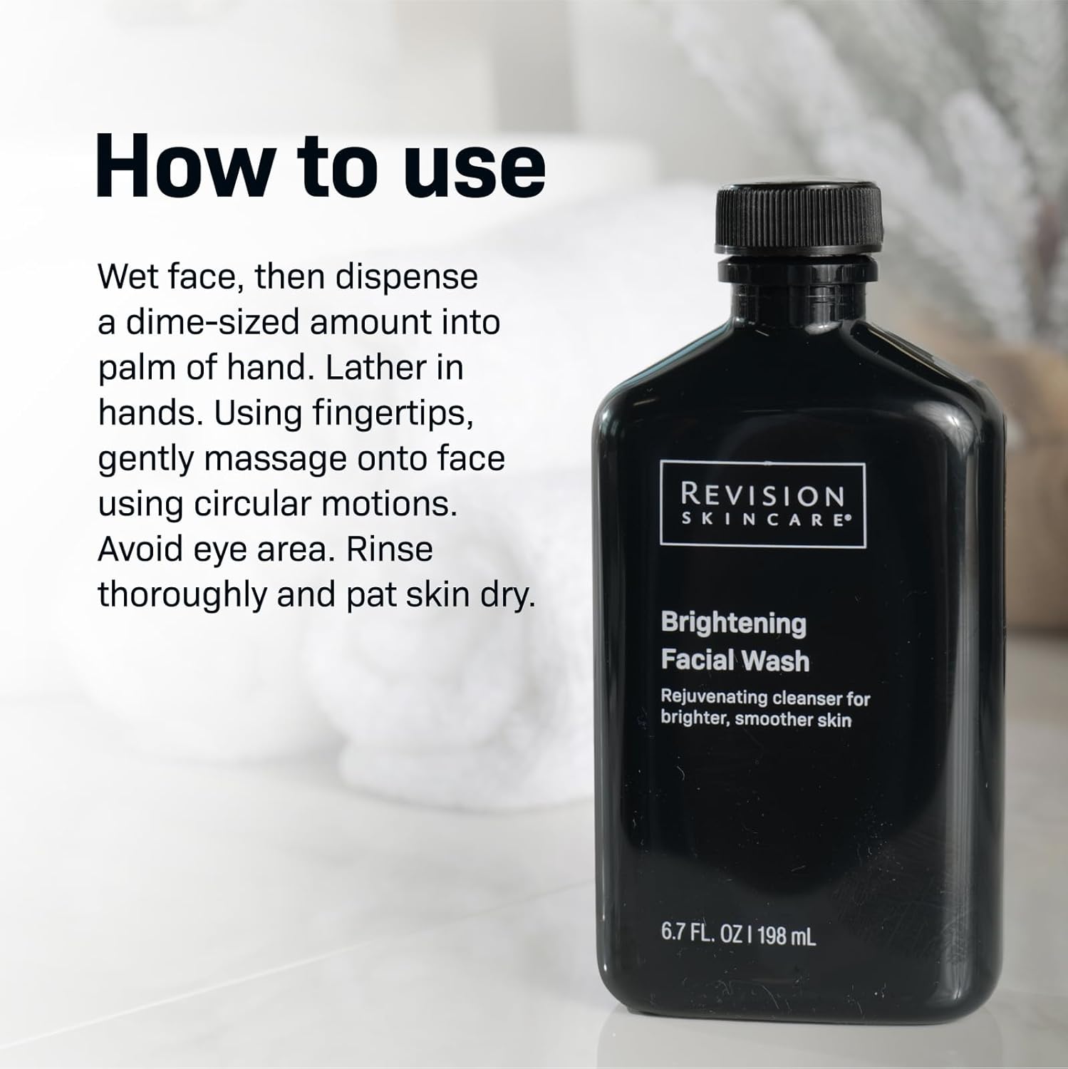 Revision Skincare Brightening Facial Wash, Exfoliating Face Cleanser with Vitamin C and Vitamin E