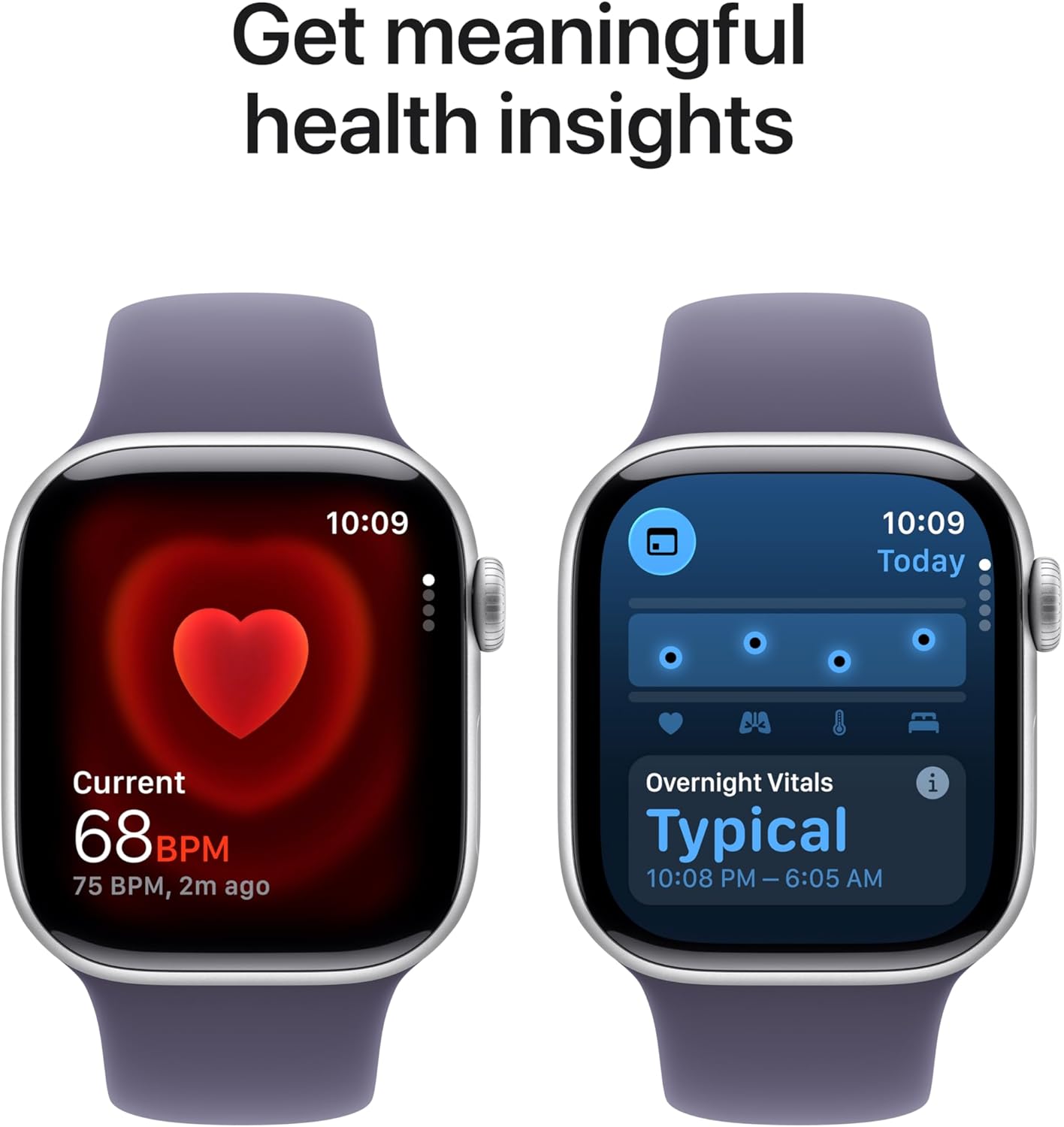 Apple Watch Series 11 [GPS 42mm] Smartwatch with Silver Aluminum Case with Purple Fog Sport Band - S/M. Sleep Score, Fitness Tracker, Health Monitoring, Always-On Display, Water Resistant
