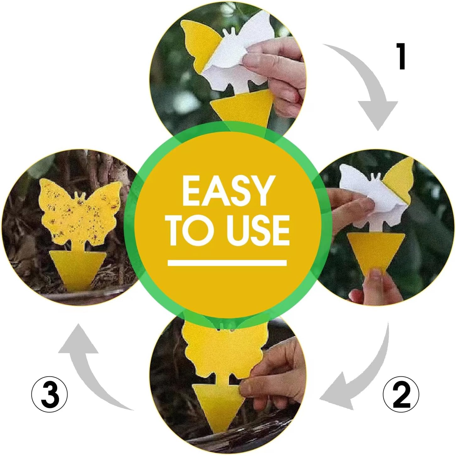 58 Pack Flying Insect Traps for TLants – Yellow Sticky Traps for Fungus Gnats, Flies & Flying Bugs, Indoor Outdoor Flying Bug Catcher for Pots, Garden & Kitchen, Kid & Pet Safe, Non-Toxic, Odorless