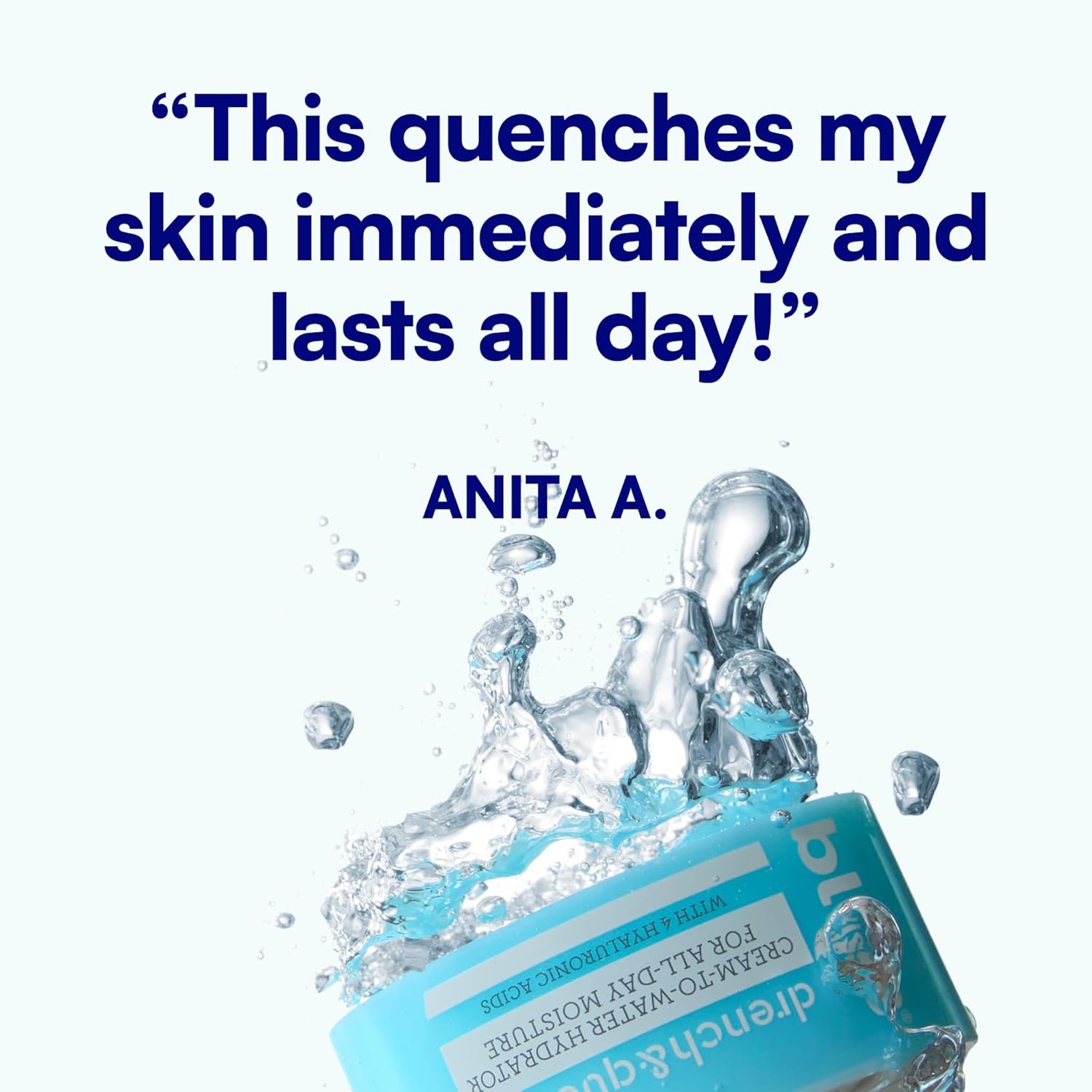 Bliss Drench & Quench Hyaluronic Acid Cream to Water Moisturizer | Lightweight Face Cream with 4 Types of Hyaluronic Acid for All Day Hydration and TLump Skin | Clean Vegan & Cruelty Free 1.7 fl oz