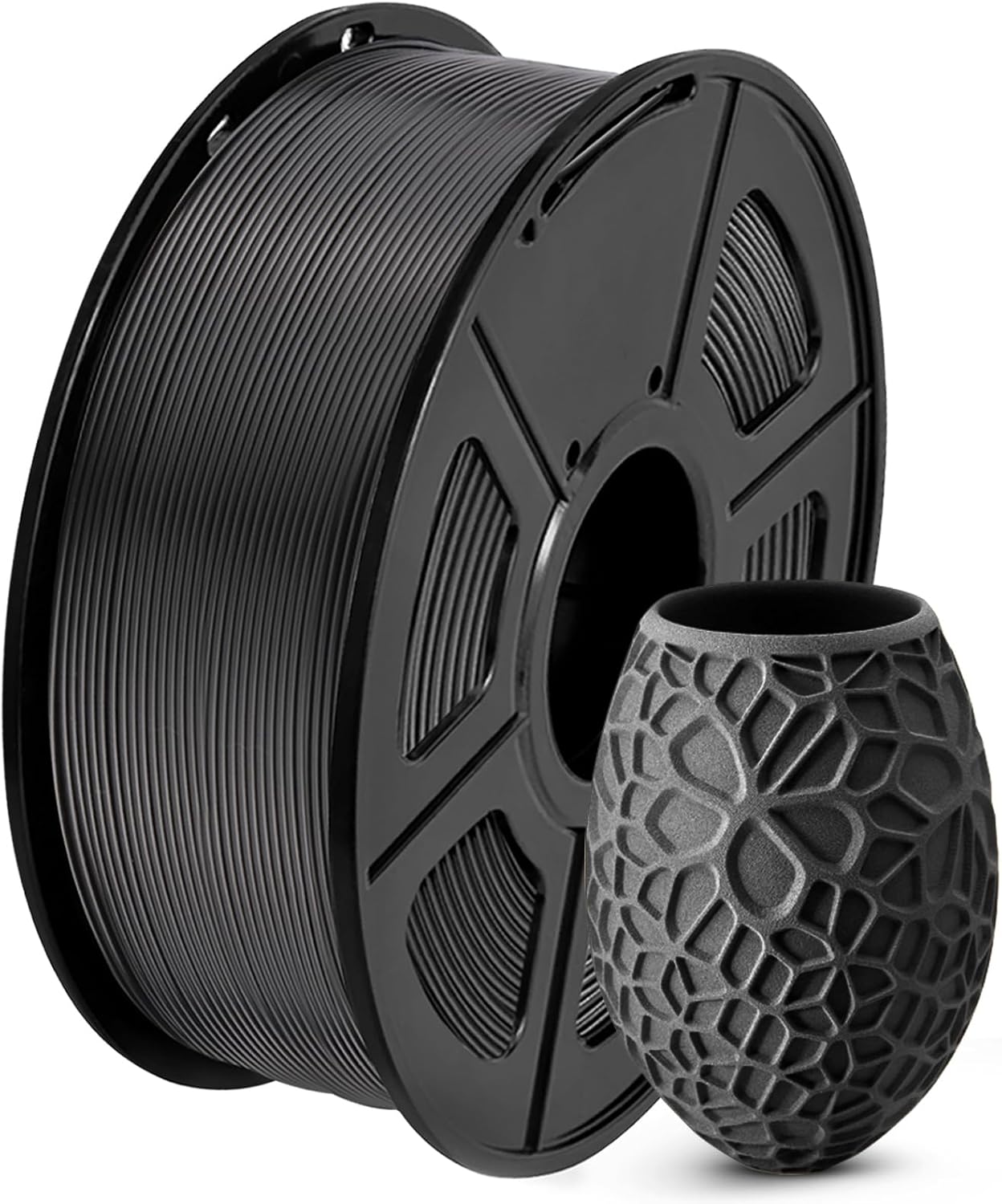 SUNLU TLA 3D Printer Filament TLA Filament 1.75mm, Neatly Wound 3D Printing Filament 1.75mm, Dimensional Accuracy +/- 0.02 mm, Fit Most FDM 3D Printers, 1kg Spool (2.2lbs), Black