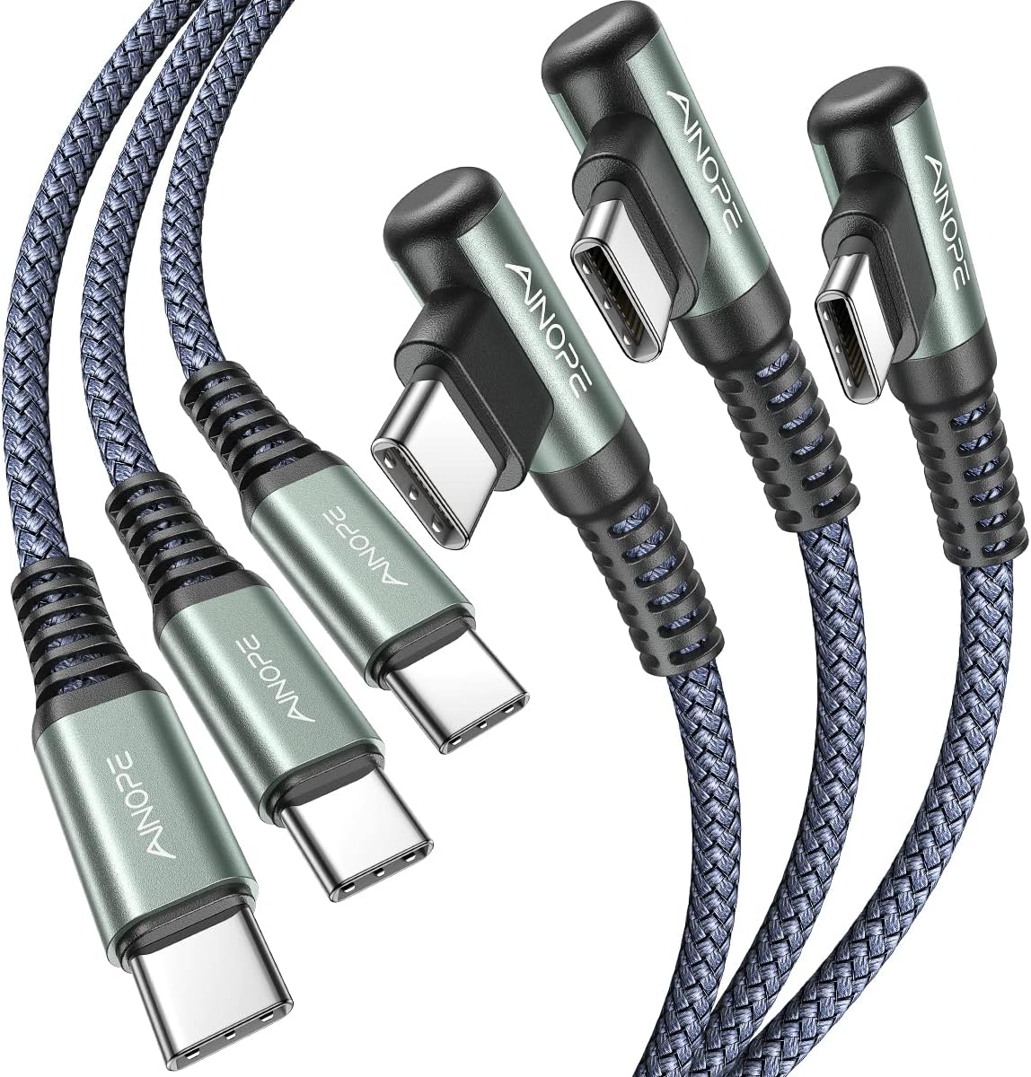 ainope 60w 2-pack 6.6ft usb c to usb c cable fast charging phone charger for iphone 17 pro max accessories