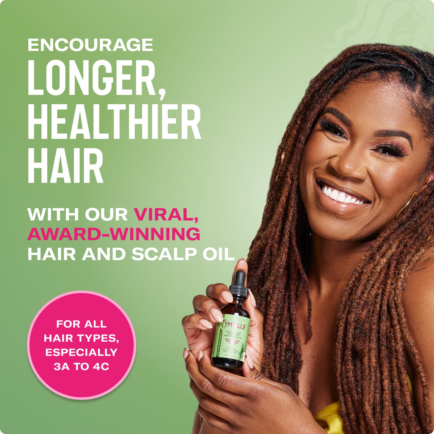 Mielle Organics Rosemary & Mint Hair Oil - Strengthening Biotin Oil Infused Frizzy & Damaged Hair Care - STLit Ends & Dry Scalp Treatment to Support Longer, Healthier Strands, 2 Ounce