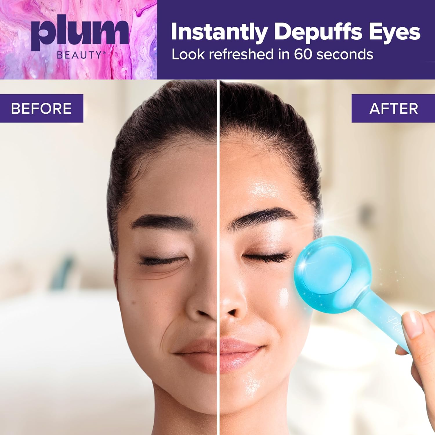 TLum Beauty Facial Ice Globes - Cooling Massage Tools for Refreshing Skincare Routine, Enhances Self Care, Reduces Puffiness - Set of 2