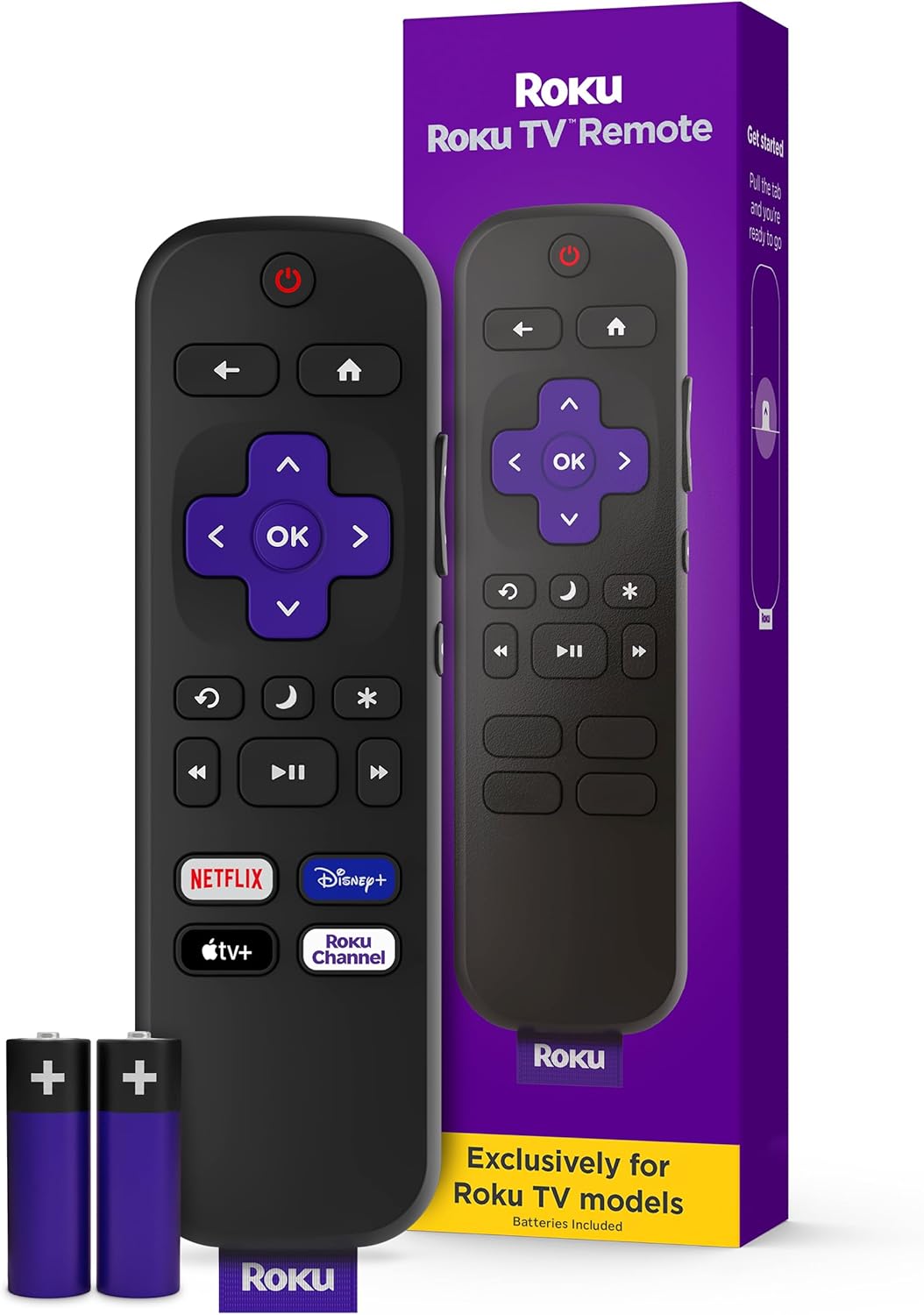 Roku TV Remote Control (Official Manufacturer Product) - SimTLe Setup, & Pre-Set App Shortcuts - ReTLacement Remote Compatible with RokuTV Models ONLY (Not Roku TLayers)