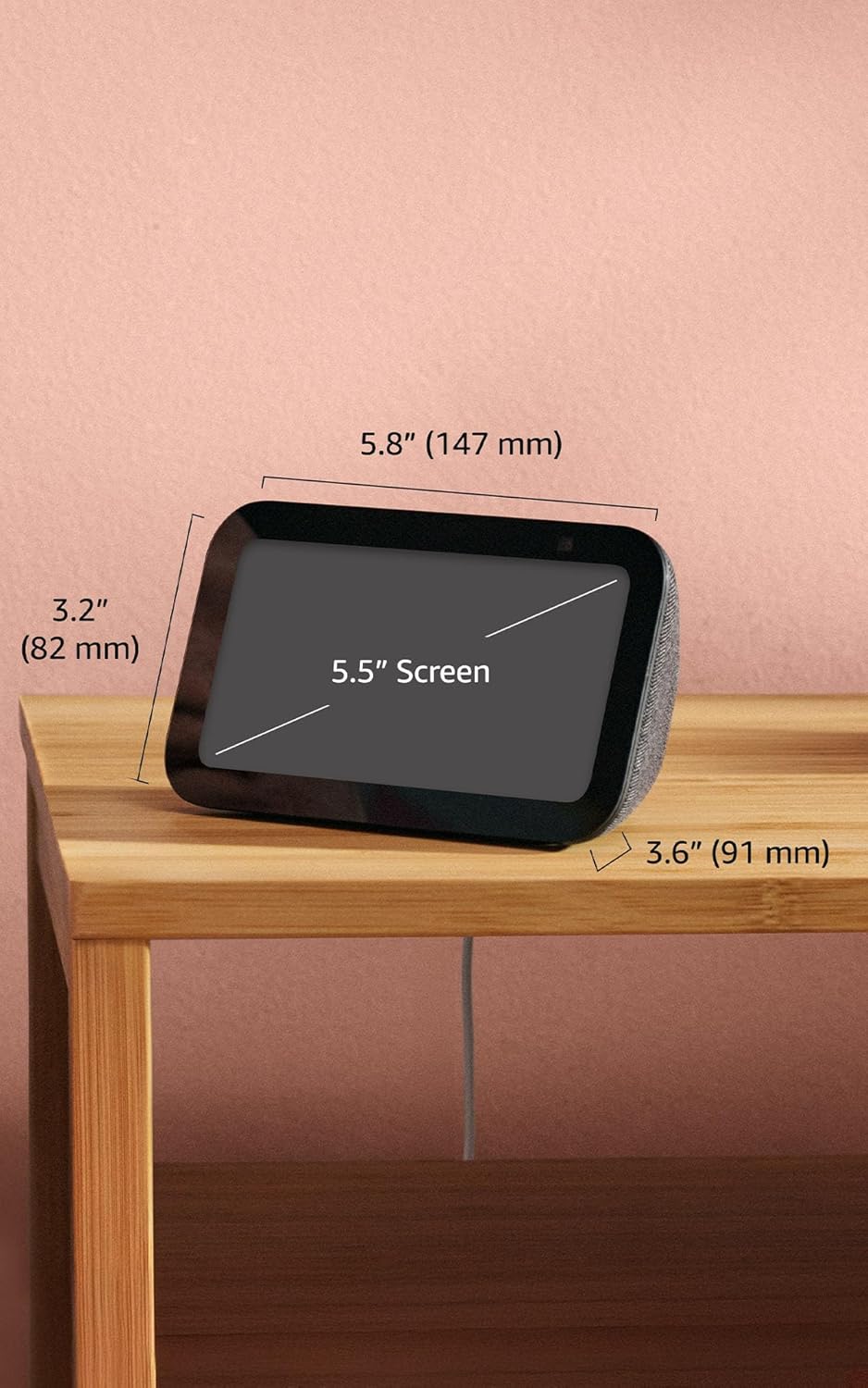 Amazon Echo Show 5 (newest model), Smart disTLay, Designed for Alexa+, 2x the bass and clearer sound, Cloud Blue