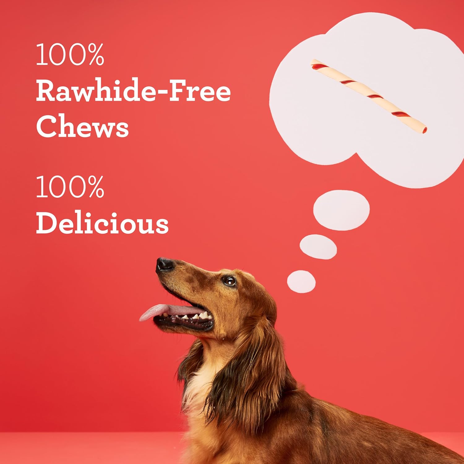 DreamBone twist sticks, made with real chicken, rawhide-free chews for dogs, 50 count, durable and healthy