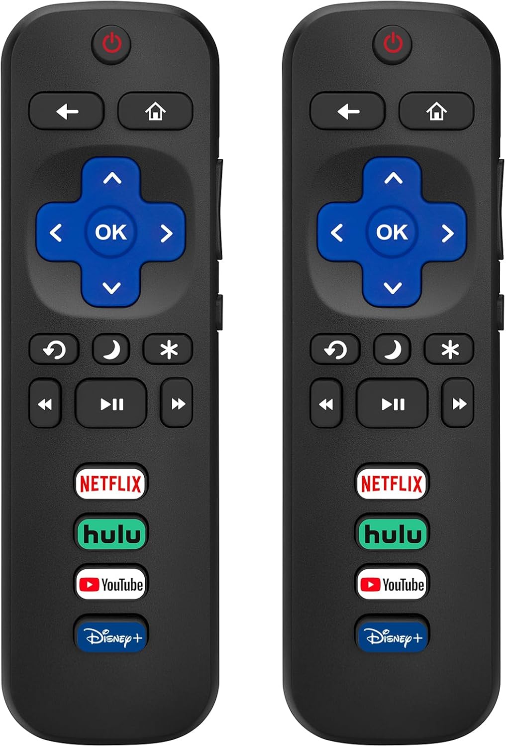 (Pack of 2) ReTLacement Remote Control Only for Roku TV, Compatible for TCL Roku/Hisense Roku/Onn Roku/Sharp Roku/Element Roku/Westinghouse Roku/Philips Roku Smart TVs (Not for Roku Stick and Box)