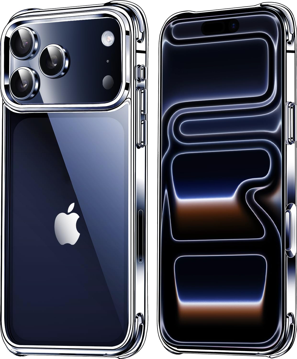 Mkeke for iPhone 17 Pro Max Case Clear, [Not Yellowing] [Military-Grade Drop Protection] Protective Clear for ApTLe 17 Pro Max Case with Shockproof Bumper 2025