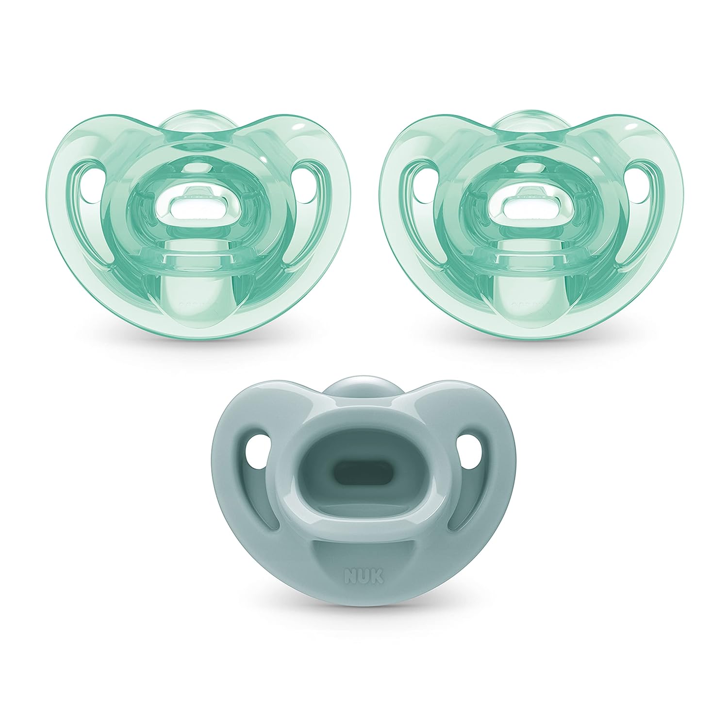 NUK Timeless Comfy Pacifiers for 0-6M Babies | 100% Silicone, BPA-Free, 5-Pack