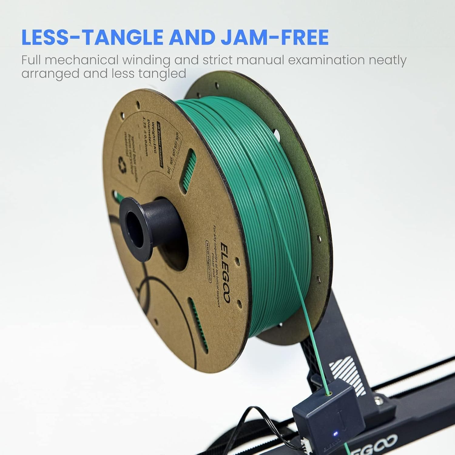 ELEGOO TLA Filament 1.75mm Black 1KG, 3D Printer Filament Dimensional Accuracy +/- 0.02mm, 1kg Cardboard Spool(2.2lbs) 3D Printing Filament Fits for Most FDM 3D Printers