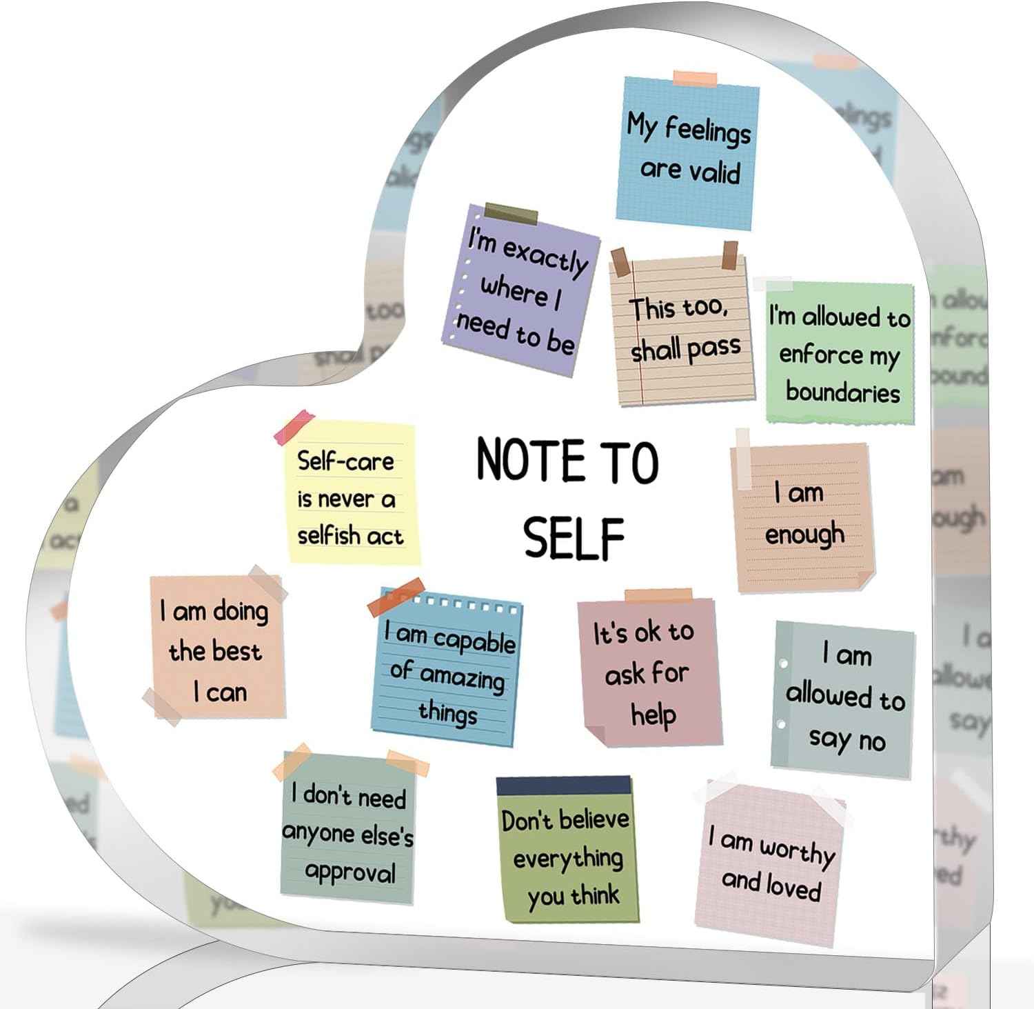Things I Can Control Mental Health Decor, Acrylic Heart Gifts Mindfulness Decor for Therapy Office , School Counselor Sign Therapist Office Art Decorations for Therapist Office Living Room Bedroom