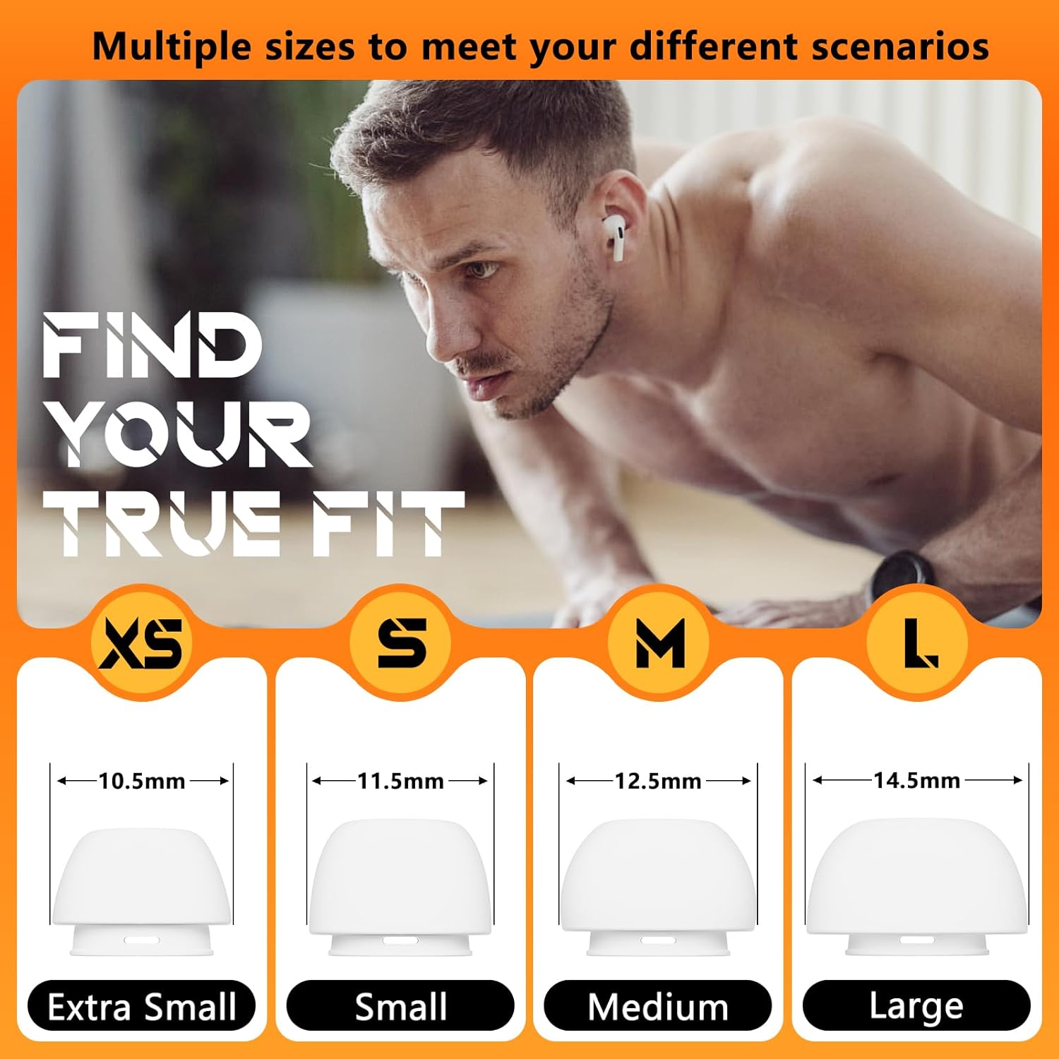 4 Pairs ReTLacement Ear Tips for AirPods Pro 2nd/1st Generation with Portable Storage Box & Cleaner Pen,Noise Reduction Holewith & Built-in dust Guard Screen,Silicone EarTips(White) Visit the Inesore Store