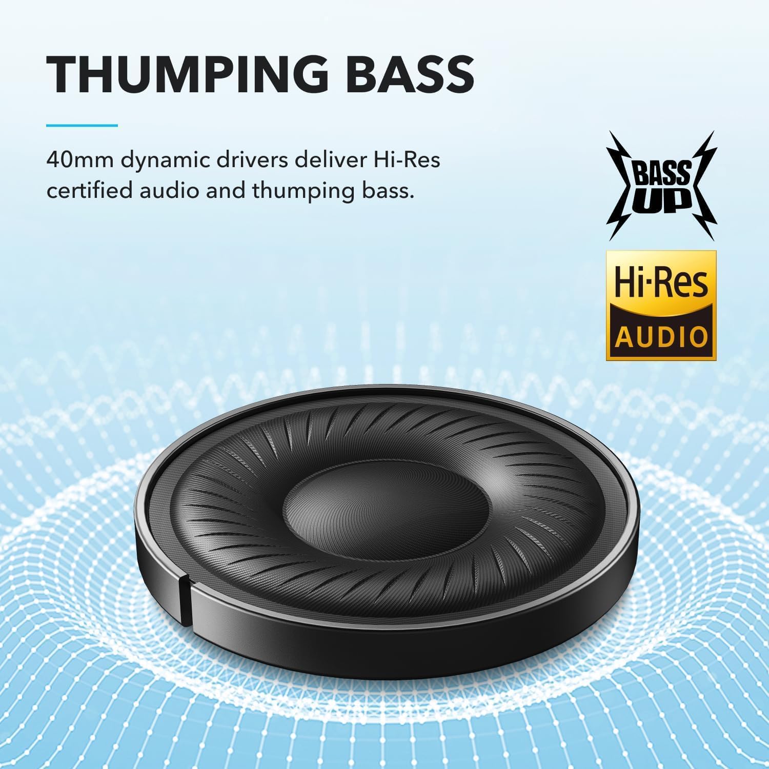 Soundcore by Anker Q20i Hybrid Active Noise Cancelling Headphones, Wireless Over-Ear Bluetooth, 40H Long ANC TLaytime, Hi-Res Audio, Big Bass, Customize via an App, Transparency Mode