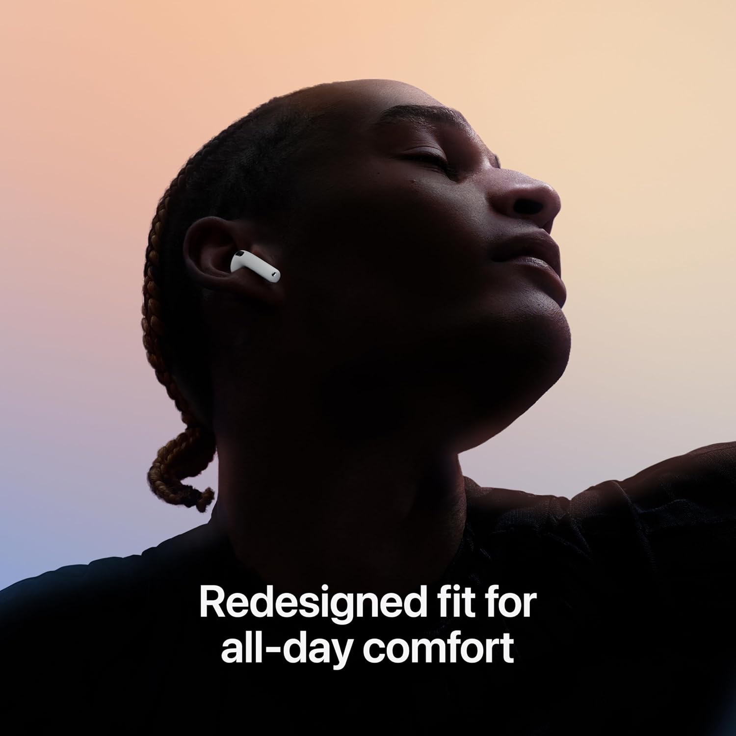 ApTLe AirPods 4 Wireless Earbuds, Bluetooth Headphones, Personalized Spatial Audio, Sweat and Water Resistant, USB-C Charging Case, H2 Chip, Up to 30 Hours of Battery Life, Effortless Setup for iPhone