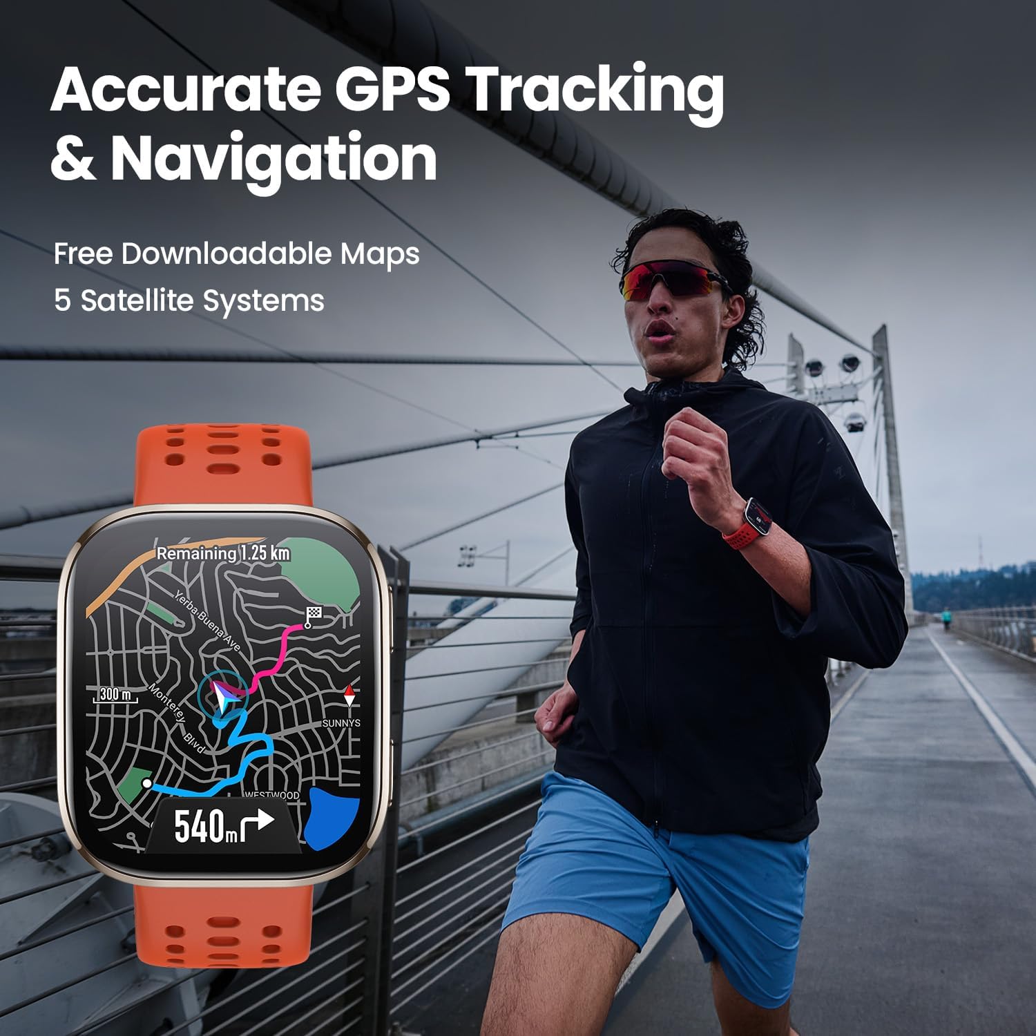 Amazfit Bip 6 Smart Watch 46mm, 14 Day Battery, 1.97" AMOLED DisTLay, GPS & Free Maps, AI, Bluetooth Call & Text, Health, Fitness & Sleep Tracker, 140+ Workout Modes, 5 ATM Water-Resistance, Black