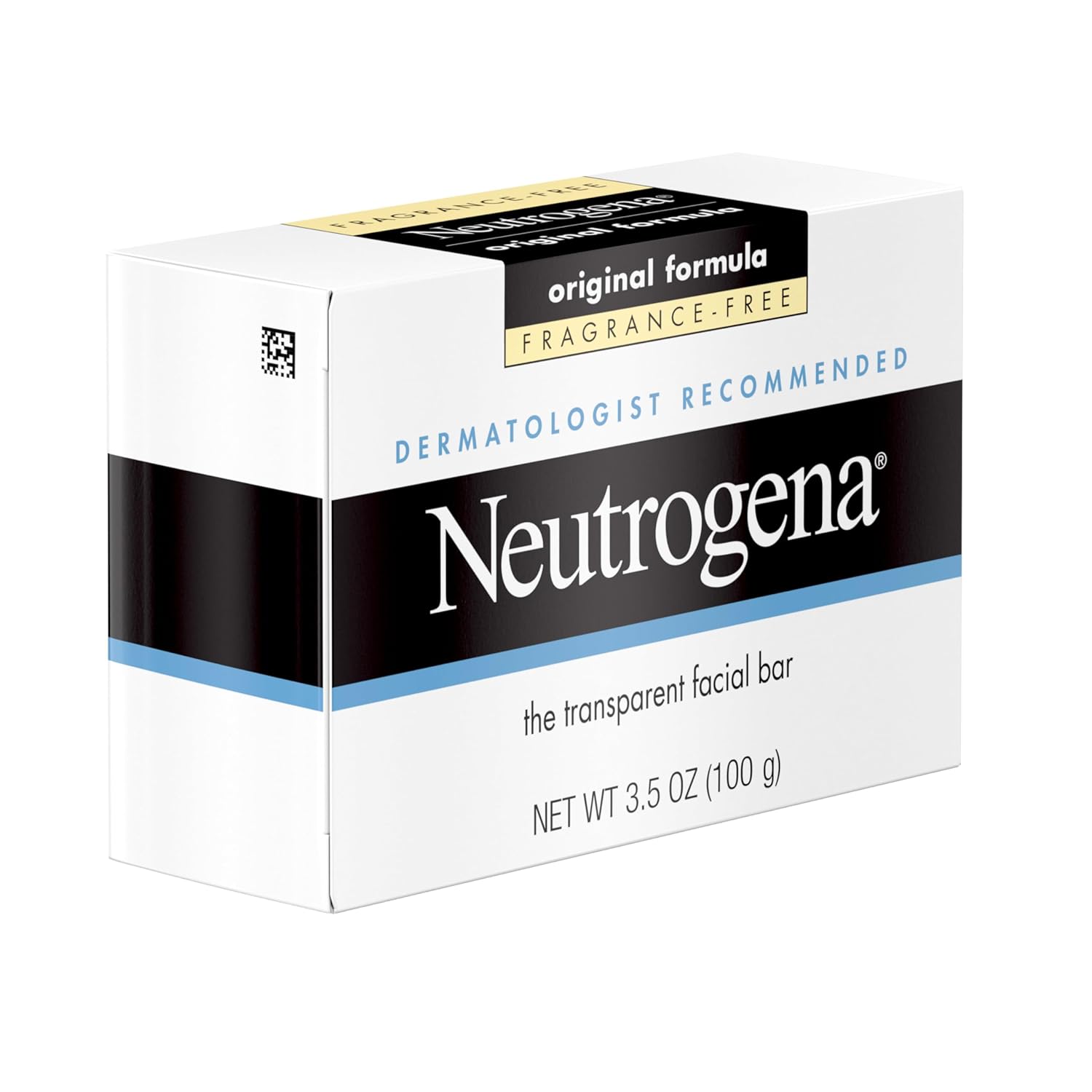 Neutrogena Original Transparent Facial Cleansing Bar, Fragrance-Free Glycerin Face Wash Bar Soap for Gentle Daily Cleansing, Hypoallergenic & Dye-Free Pure Facial Soap, 3.5 oz
