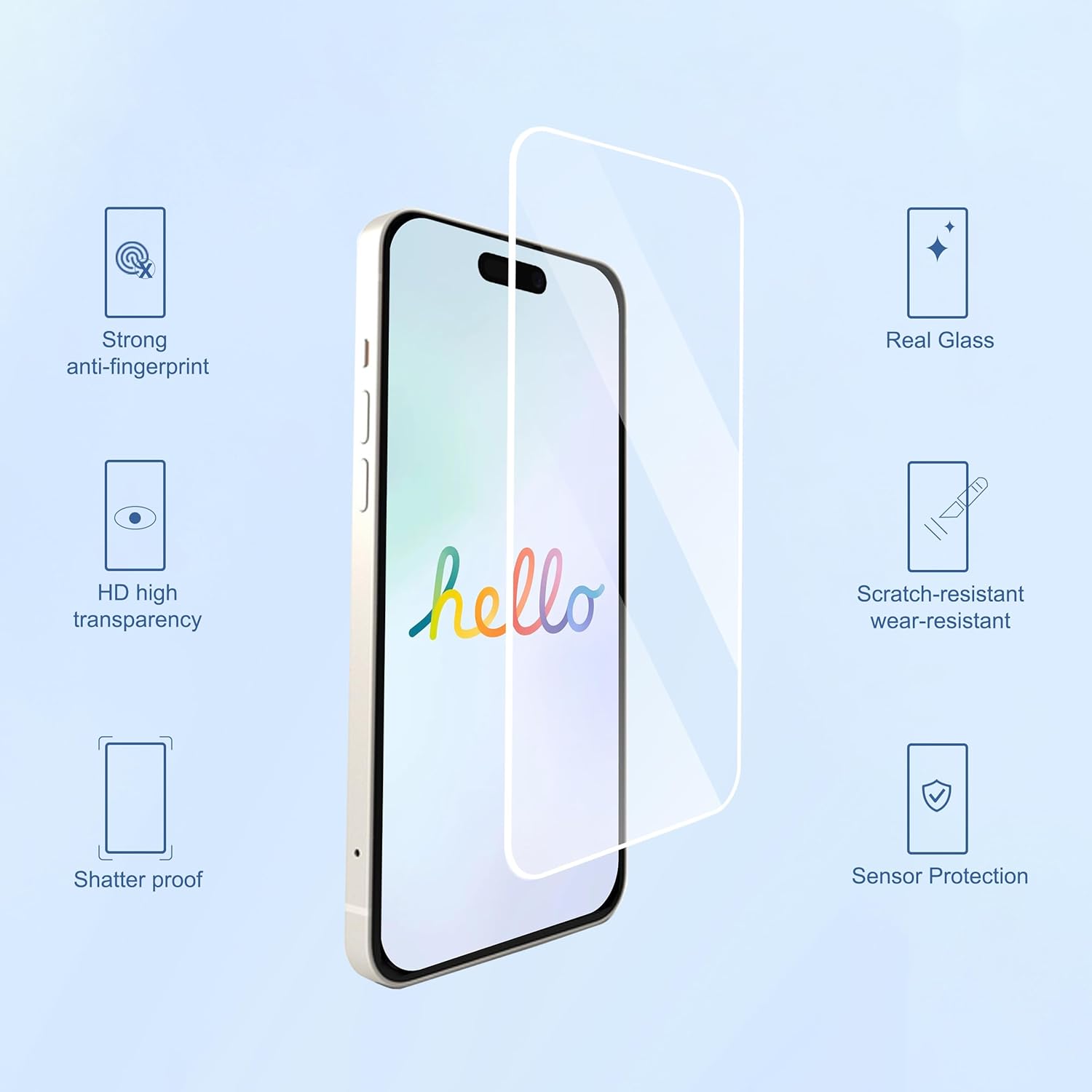 Ailun 3 Pack Screen Protector for iPhone 17 Pro Max [6.9 inch] + 3 Pack Camera Lens Protector with Installation Frame,Dynamic Island Compatible,Case Friendly[Not for iPhone 17/17 Pro/iPhone Air]
