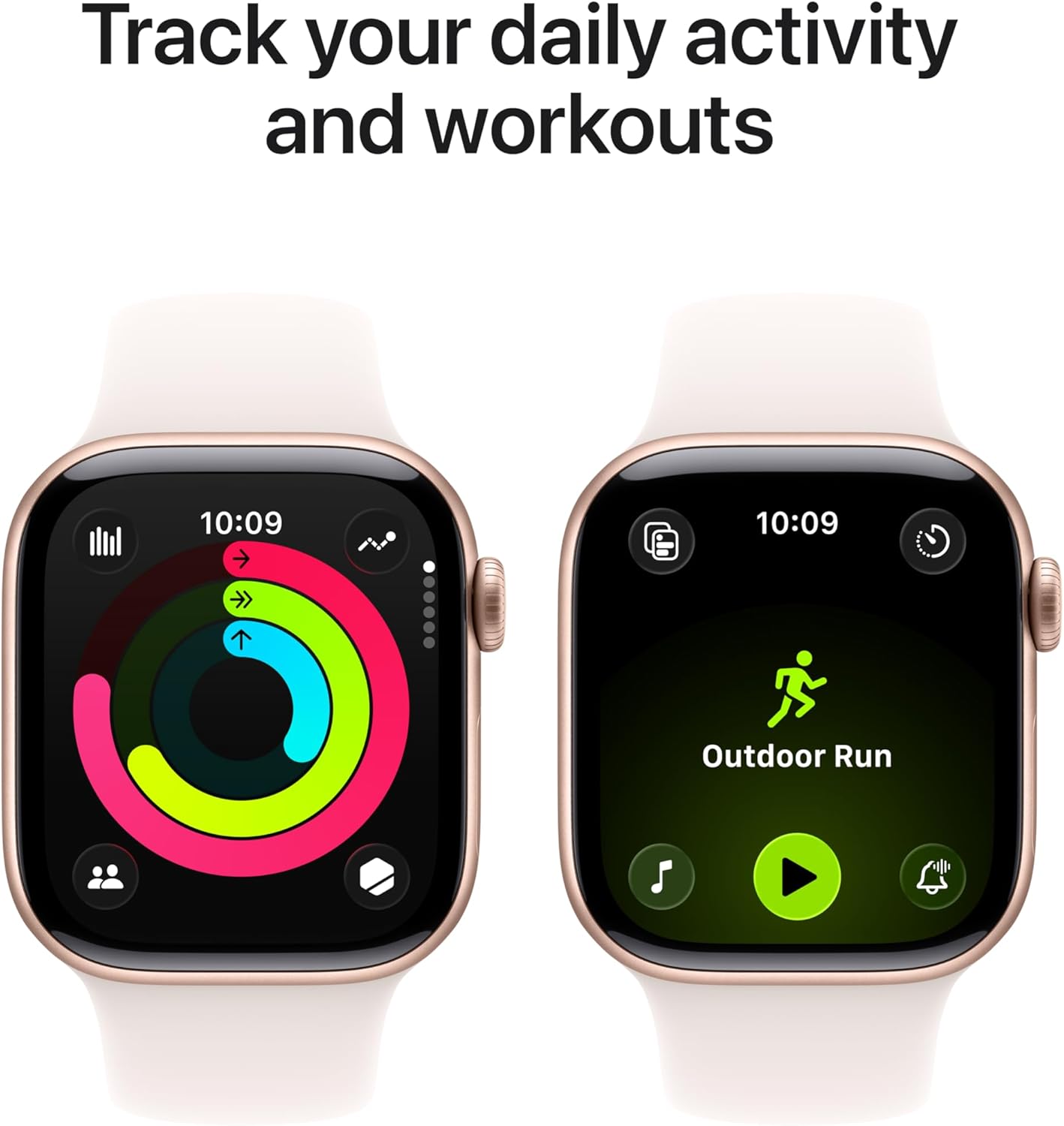 ApTLe Watch Series 11 [GPS 42mm] Smartwatch with Rose Gold Aluminum Case with Light Blush Sport Band - S/M. Sleep Score, Fitness Tracker, Health Monitoring, Always-On DisTLay, Water Resistant