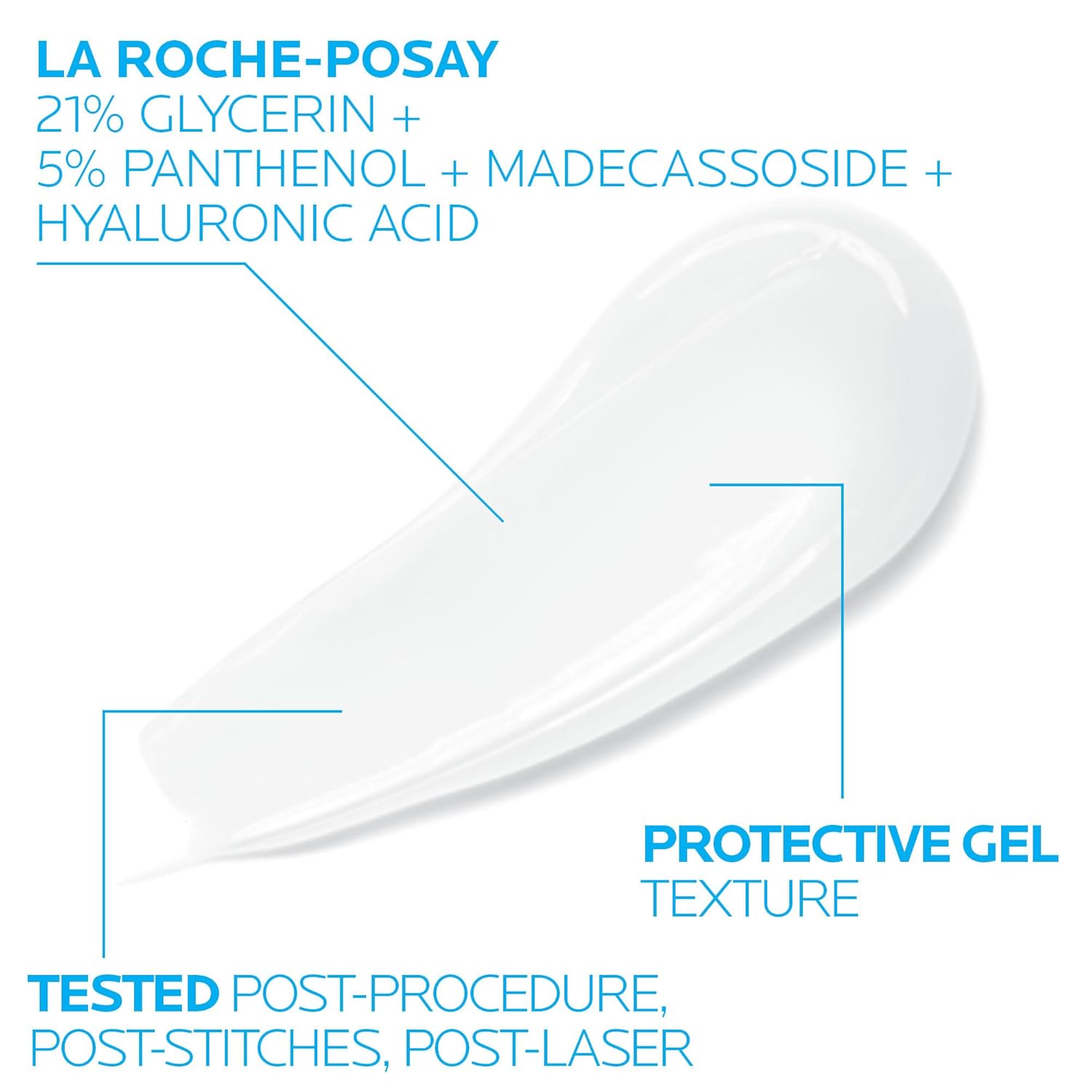 La Roche-Posay CicaTLast Gel B5, Protective Repair Gel for Cracked, Chapped Skin with Madecassoside and Glycerin, Tested Post-Procedure, Post-Stitches, Post-Laser, 1.35 Fl Oz