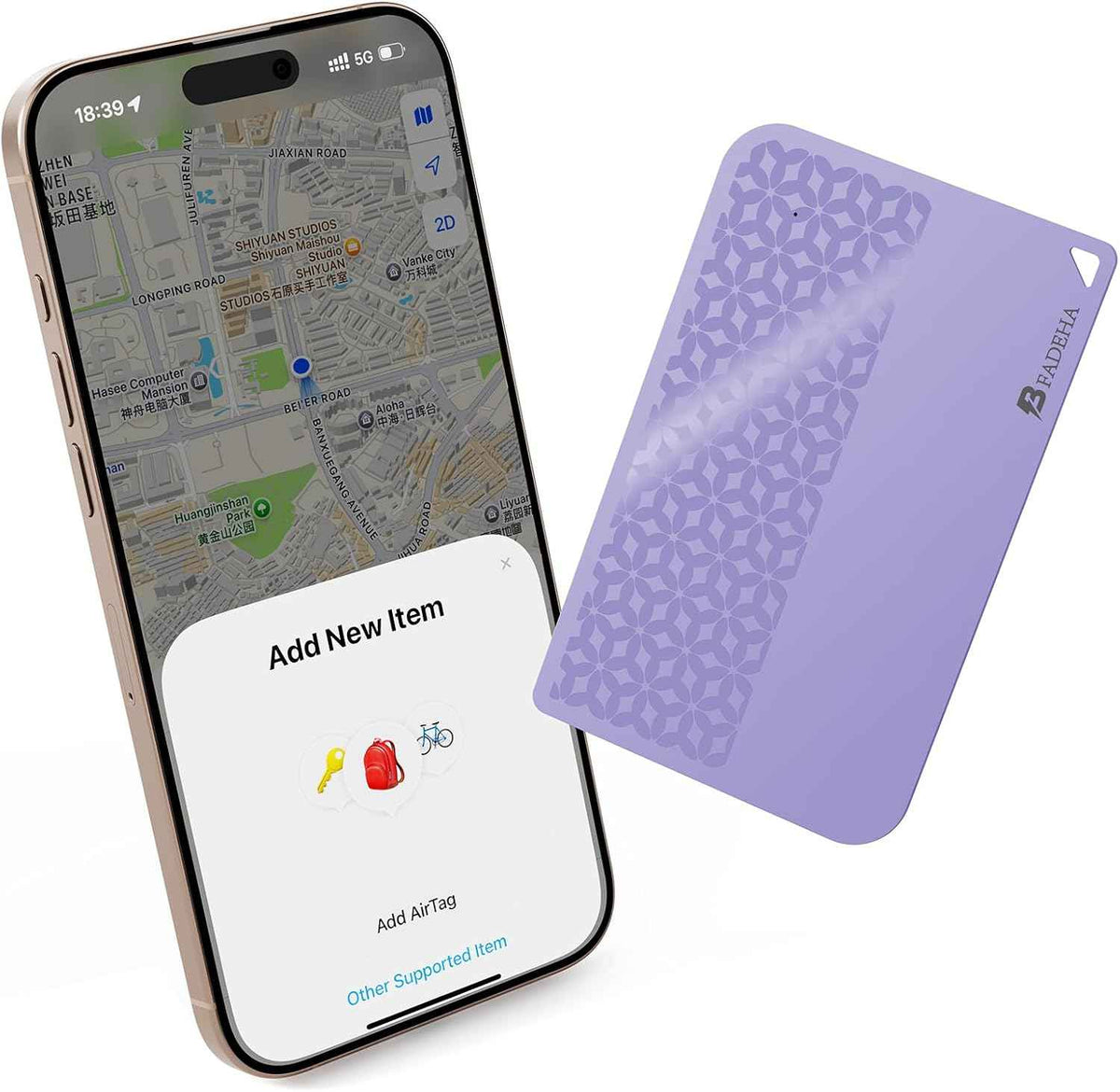 2026 [Apple MFi Certified] (iOS Only) Bluetooth Air Tracker Tag Smart Card for Apple Find My iPhone Wallet GPS Tracker, 5-10 Years Staying Power, Keys Finder and Item Locator for Keys, Bags, Passport