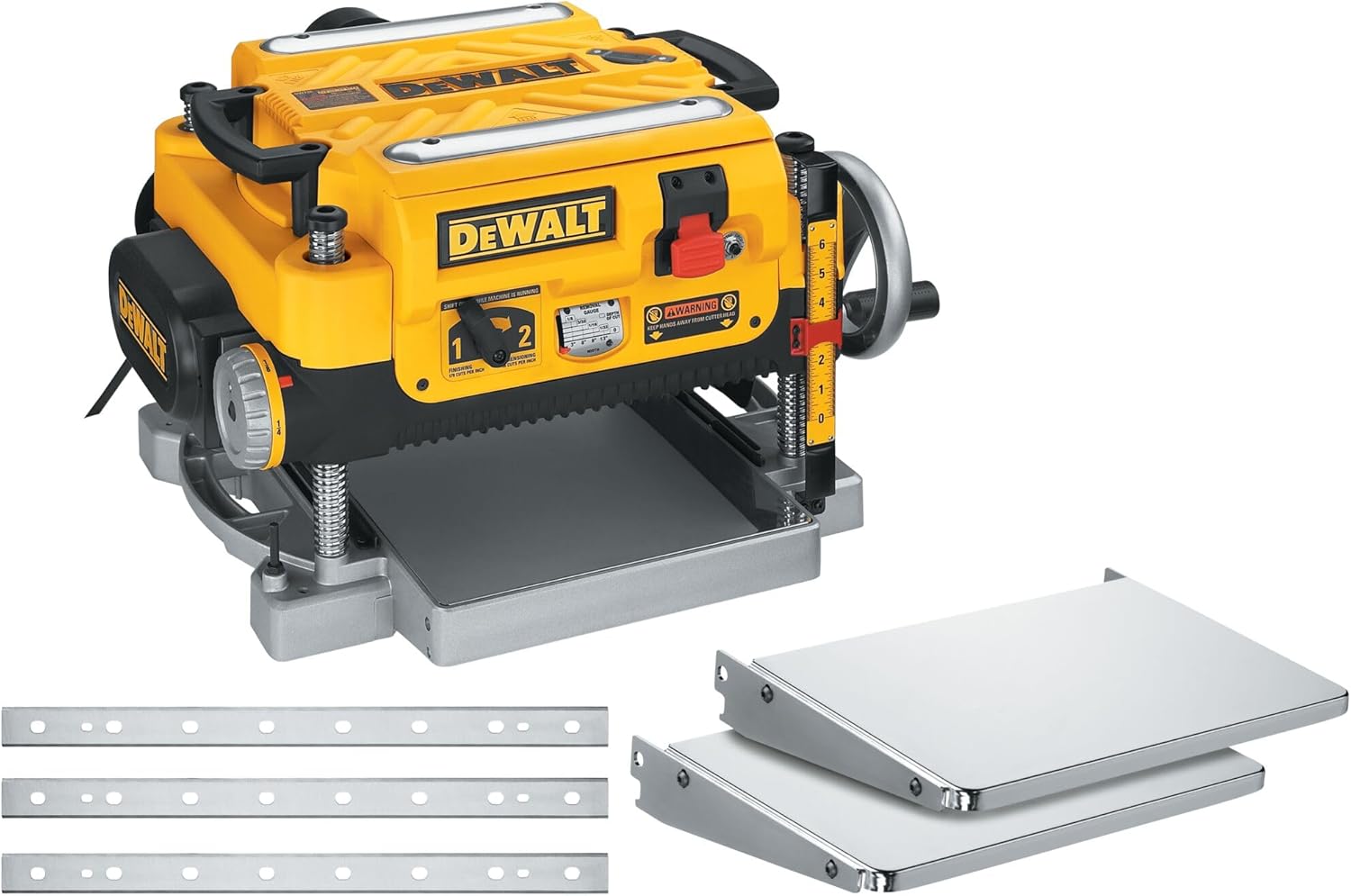 DEWALT Thickness TLaner, 13-inch Wood TLaner, Three Knife Two Speed, 15 Amp, 20,000 RPM Motor (DW735X)