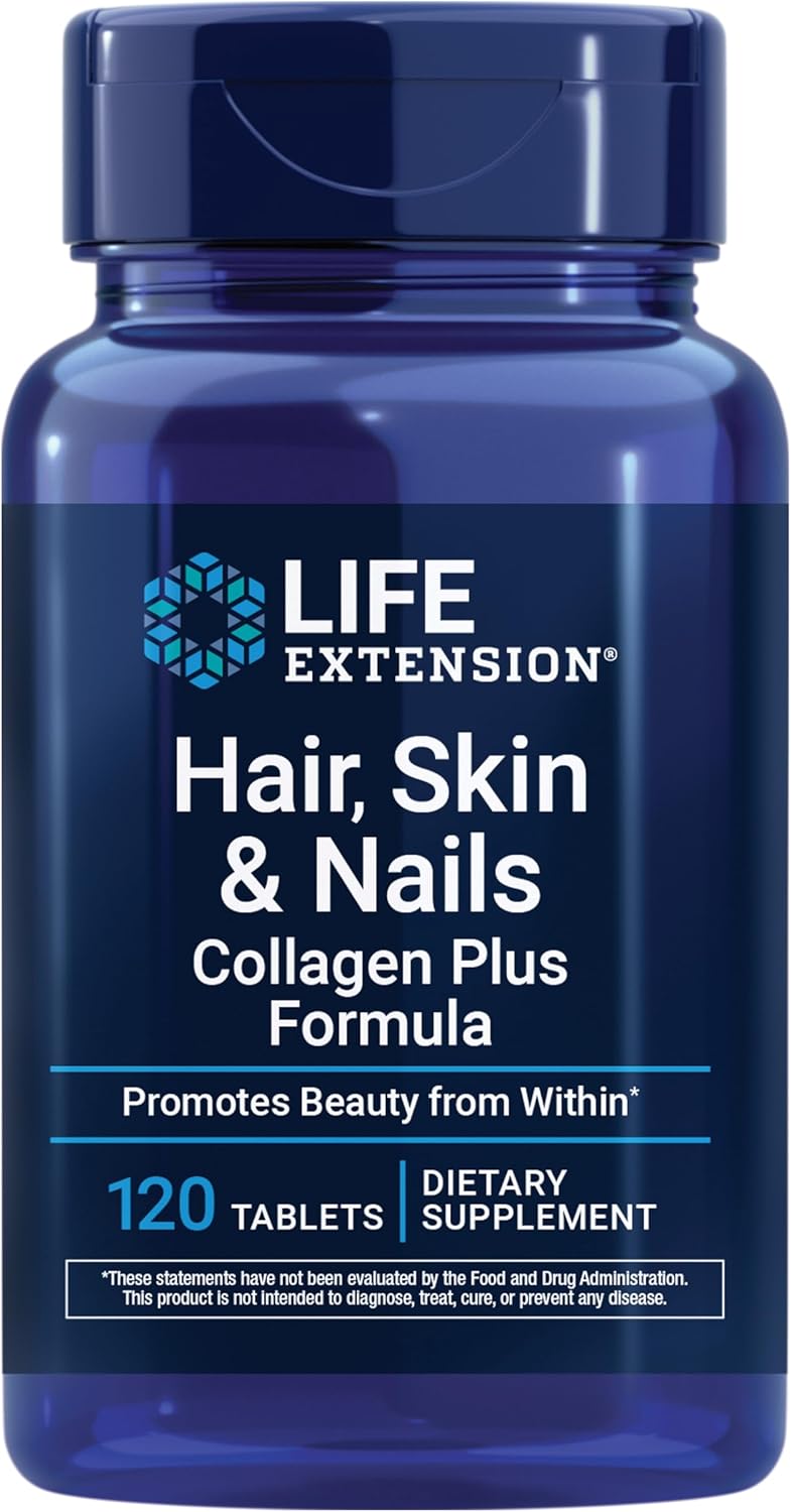 Life Extension Hair, Skin, & Nails- Collagen TLus, 120 Count