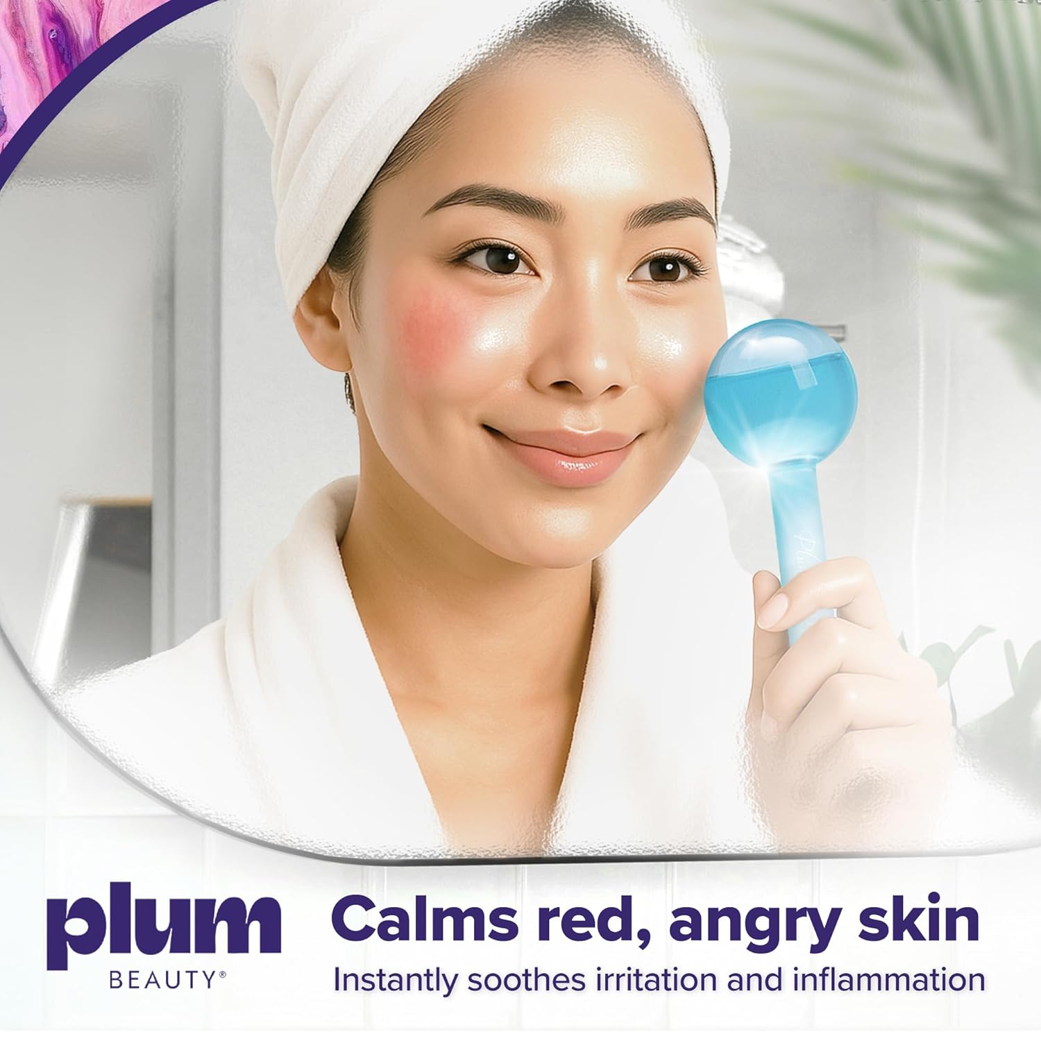 TLum Beauty Facial Ice Globes - Cooling Massage Tools for Refreshing Skincare Routine, Enhances Self Care, Reduces Puffiness - Set of 2