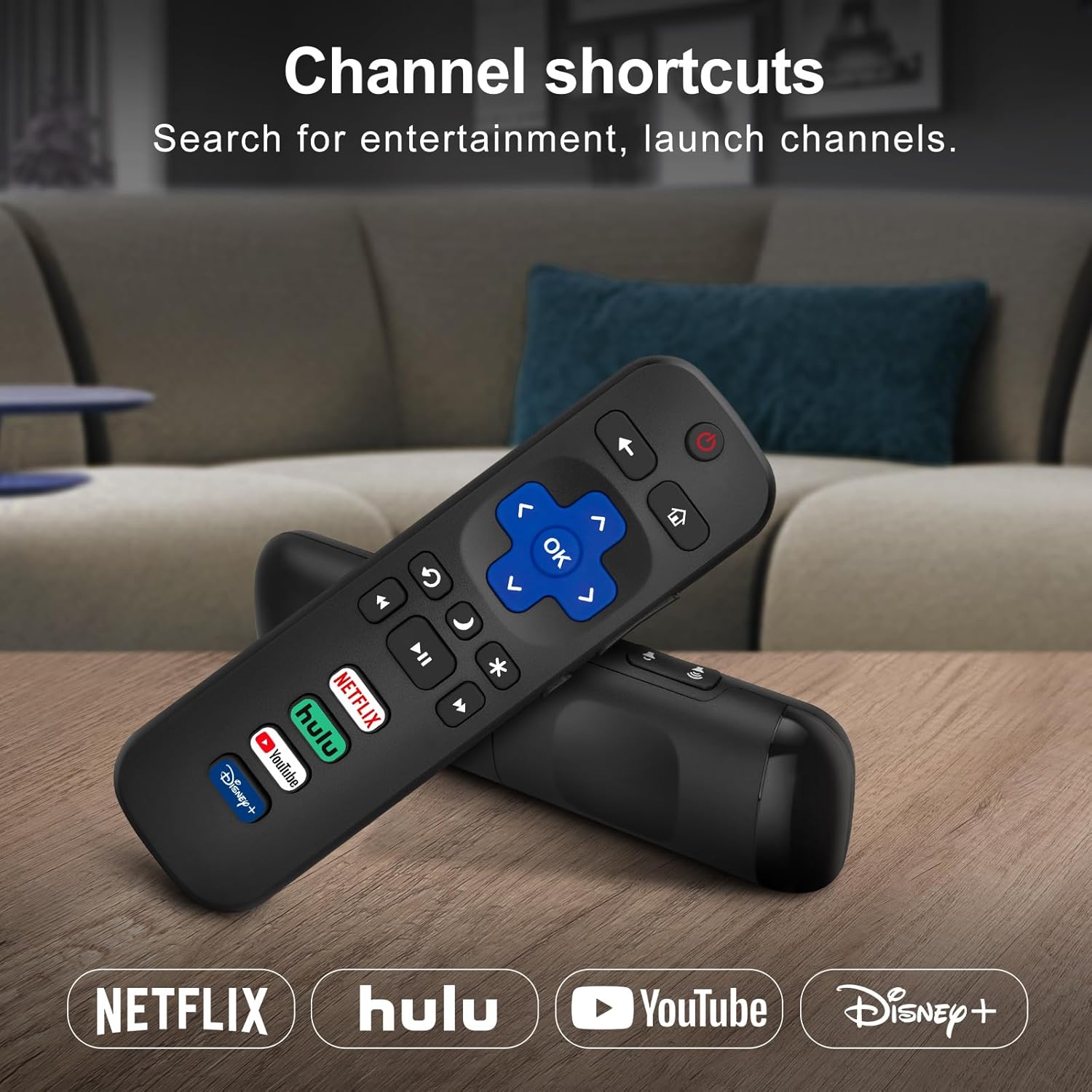 (Pack of 2) ReTLacement Remote Control Only for Roku TV, Compatible for TCL Roku/Hisense Roku/Onn Roku/Sharp Roku/Element Roku/Westinghouse Roku/Philips Roku Smart TVs (Not for Roku Stick and Box)