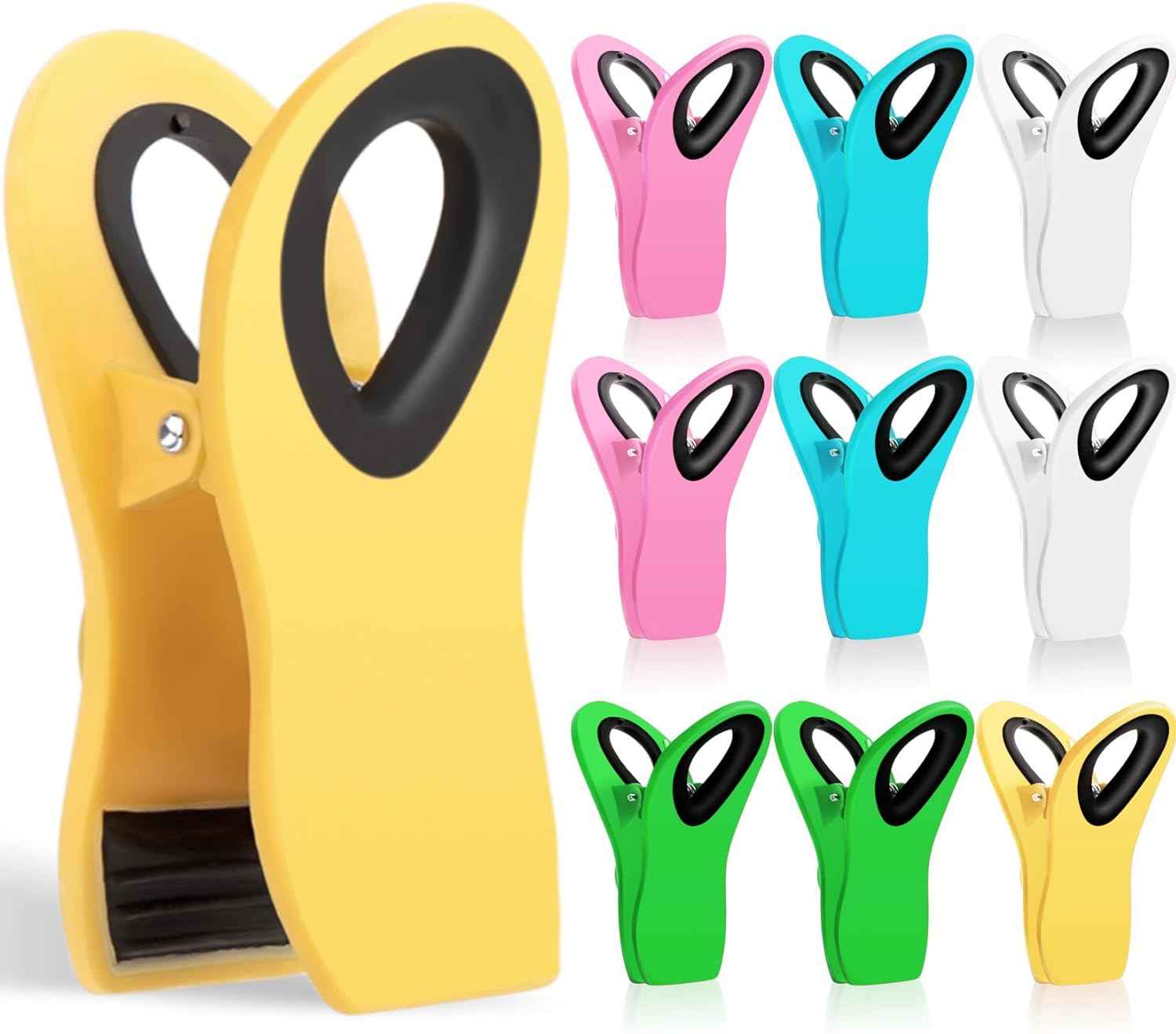12 Pack Chip Clips Bag Clips, Magnetic Bag Clip for Food Storage Heavy Duty, Plastic Food Clip for Chips, Snack, Kitchen, Refrigerator, Garden, Sewing, Fabric, Clothes Pins