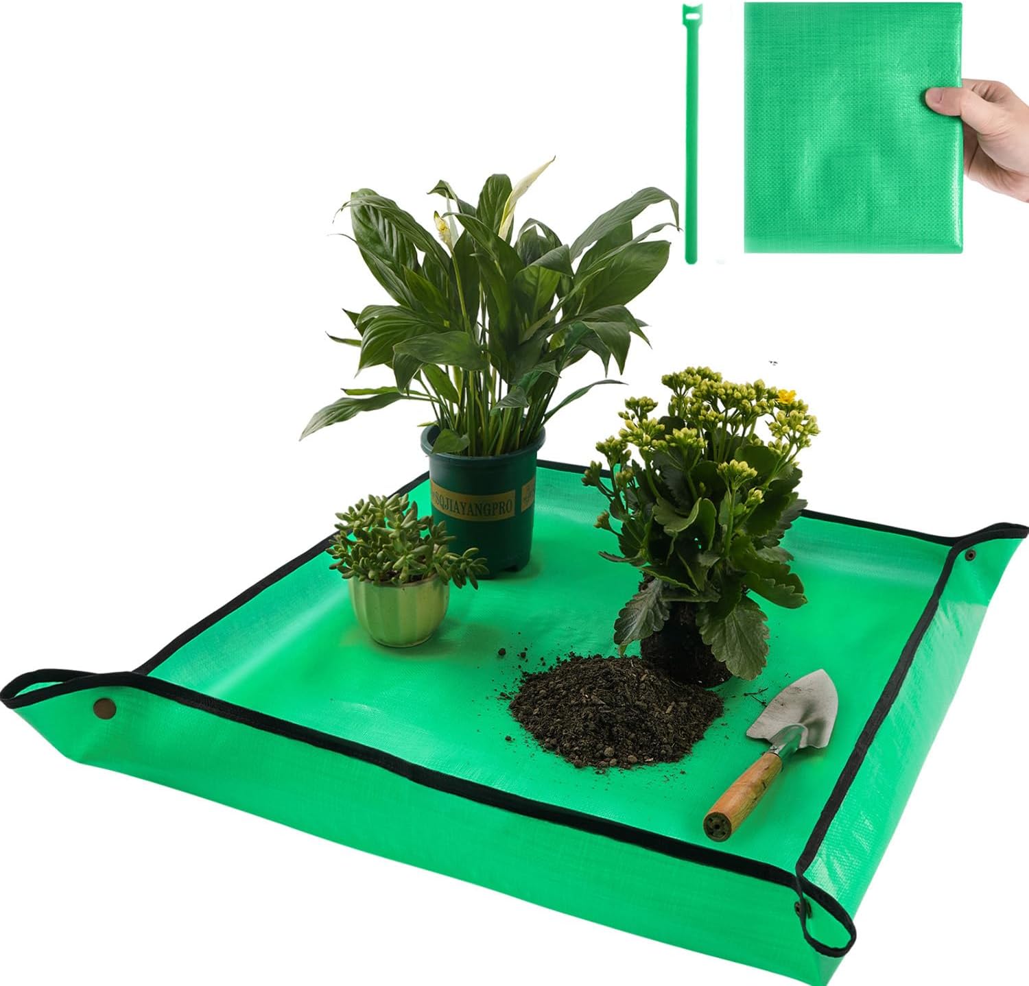Repotting Mat for Indoor TLant TransTLanting Control Mess, 26.8"X26.8" Waterproof Succulent Potting Mat Square TLanting Tray Soil Change Mat Gardening Gifts for TLant Lovers