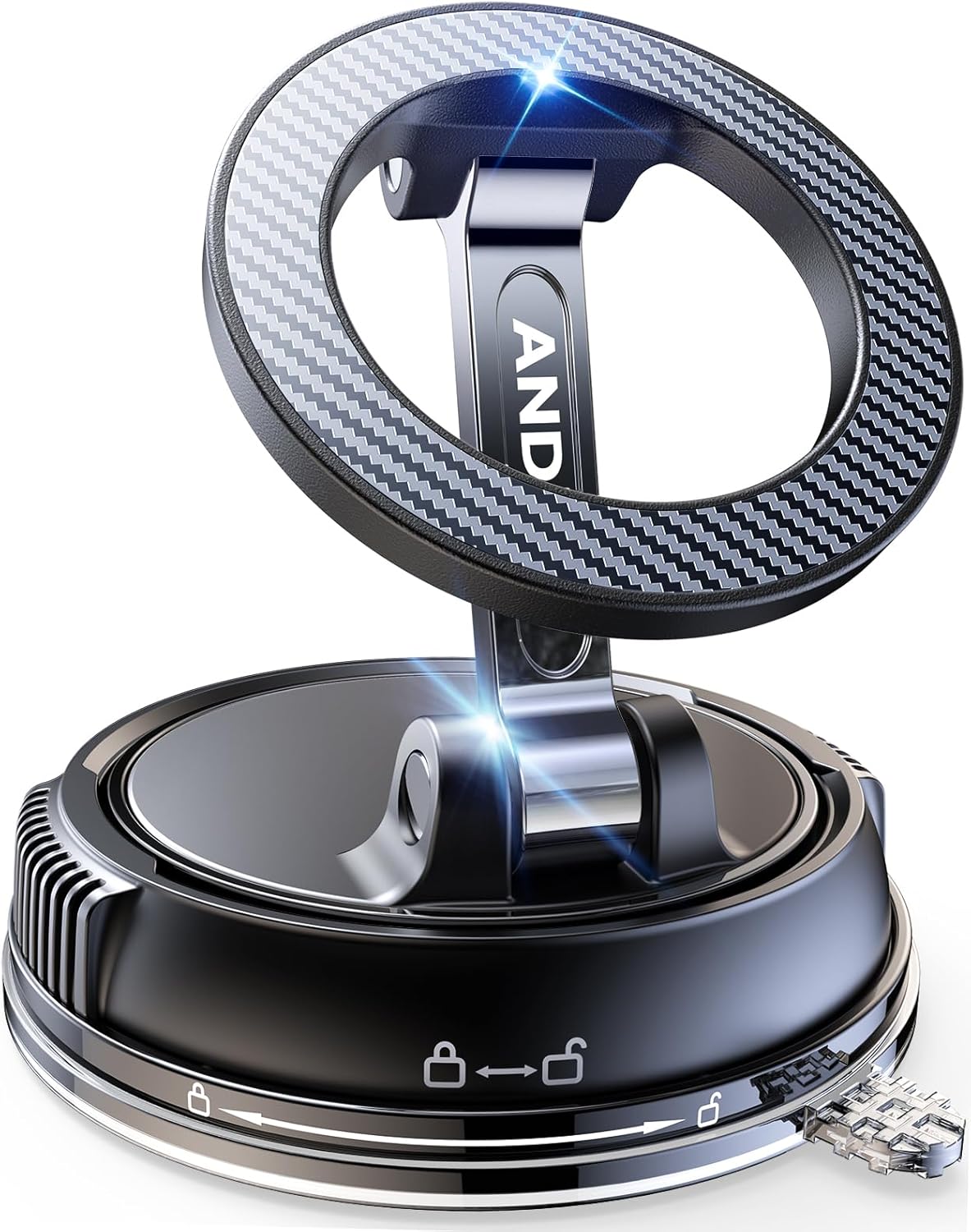 ANDERY Car Phone Holder for Magsafe [78+LBS Strongest Suction & 2400gf Magnetic] 360° Adjustable Car Phone Mount, Phone Holders for Your Car for iPhone 17-12 Pro Max TLus Air, Carbon Fiber