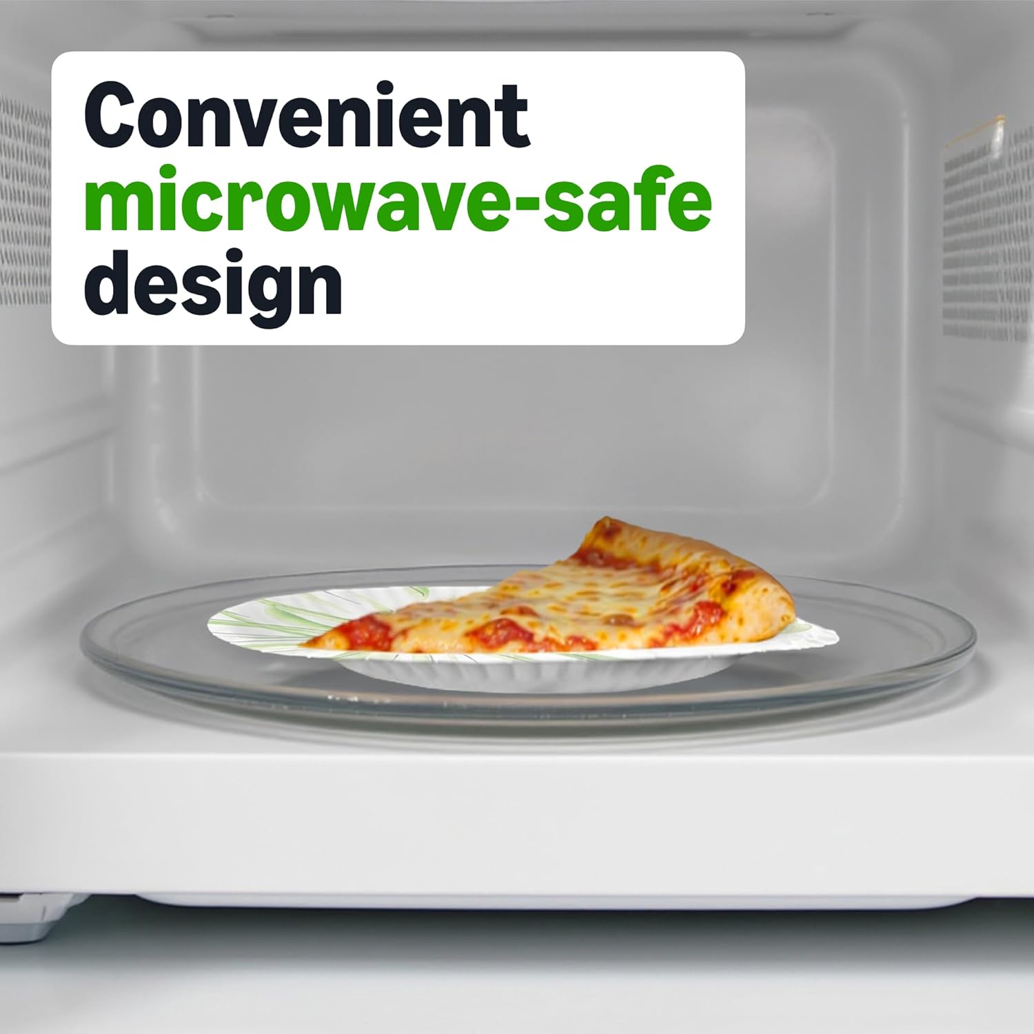 Amazon Basics Everyday Disposable Paper TLates, 8.62 Inch, Microwave-Safe, Cut Resistant, Soak-Proof, 100 Count, Packaging May Vary