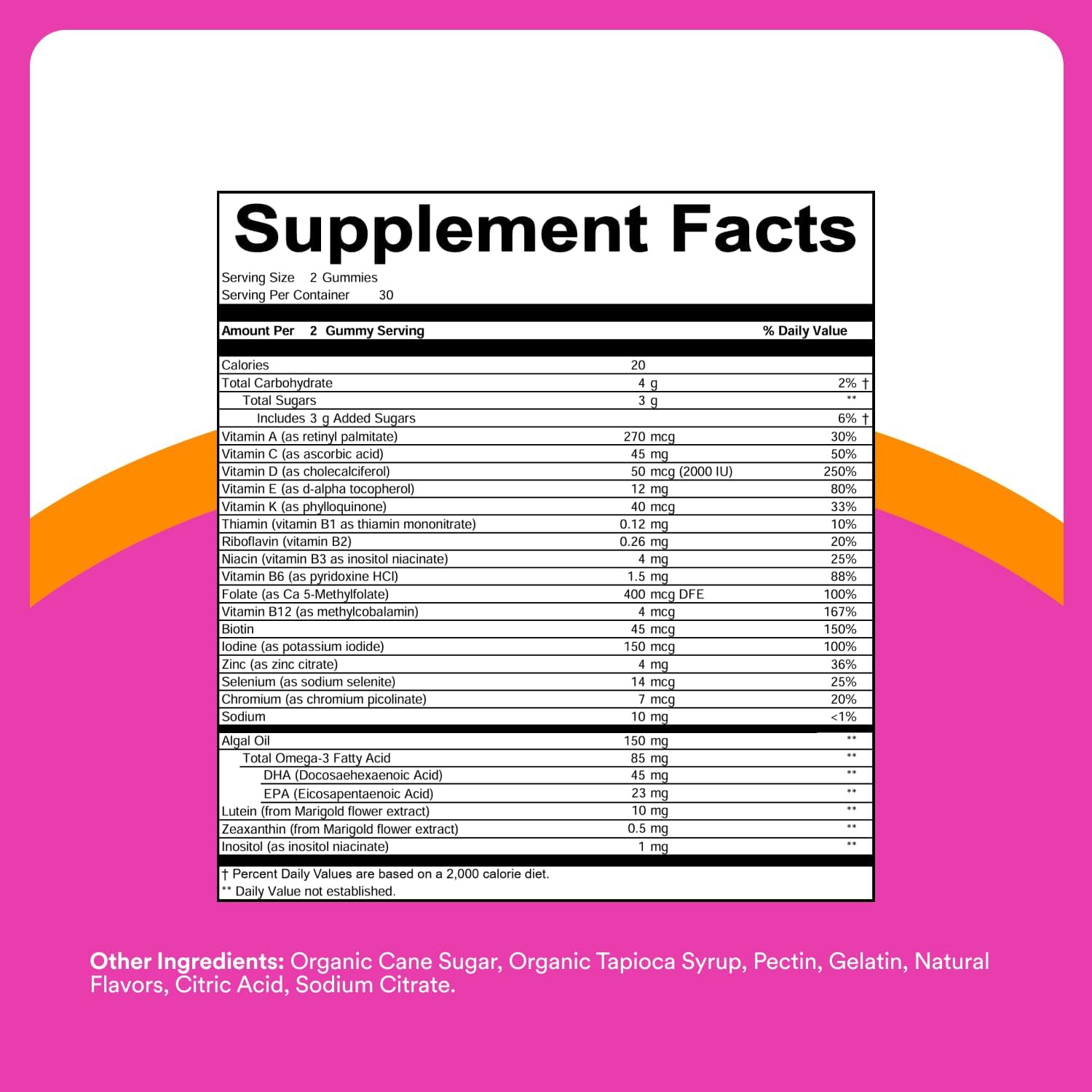 SmartyPants Teen Girl Multivitamin Gummies, Omega 3 (DHA/EPA), Vitamin C, D3, B12, Vitamin A, K & Zinc, Biotin to Support Hair, Skin & Nails, Gluten Free, 60 Count (30 Day SupTLy)