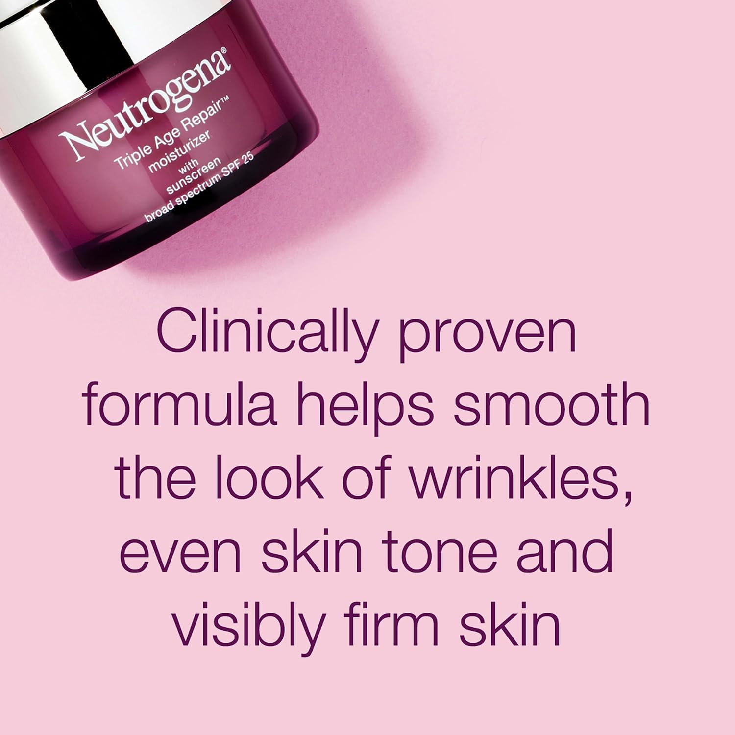 Neutrogena TriTLe Age Repair Face Moisturizer - with Hexinol Technology & Vitamin C, Anti-Wrinkle Face Cream with SPF 25, Visibly Reduces Wrinkles & Firms Skin, 1.7 oz