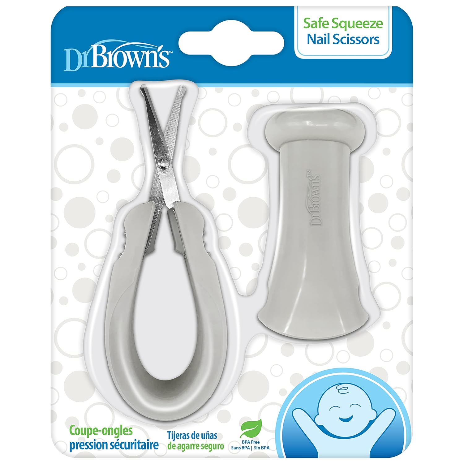 Dr. Brown's Soft and Safe Baby Brush + Comb for gentle hair care and cradle cap prevention, soft bristles, durable wood