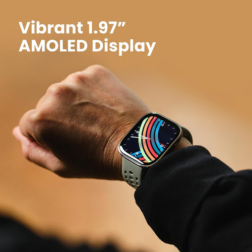 Amazfit Bip 6 Smart Watch 46mm, 14 Day Battery, 1.97" AMOLED DisTLay, GPS & Free Maps, AI, Bluetooth Call & Text, Health, Fitness & Sleep Tracker, 140+ Workout Modes, 5 ATM Water-Resistance, Black